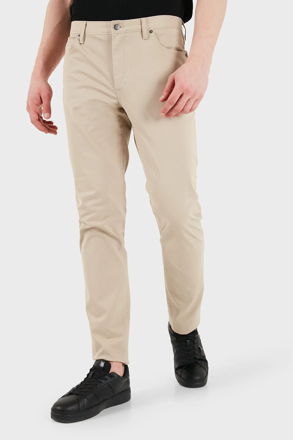 Tommy Hilfiger Pamuklu Straight Fit Normal Bel Erkek Pantolon MW0MW40915 RBT KUM - 4