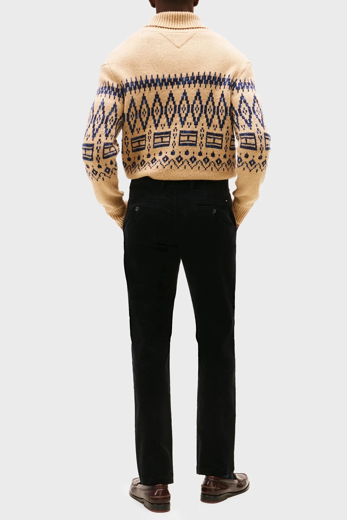 Tommy Hilfiger Pamuklu Straight Fit Normal Bel Kadife Erkek Pantolon MW0MW40267 BDS SİYAH - 4