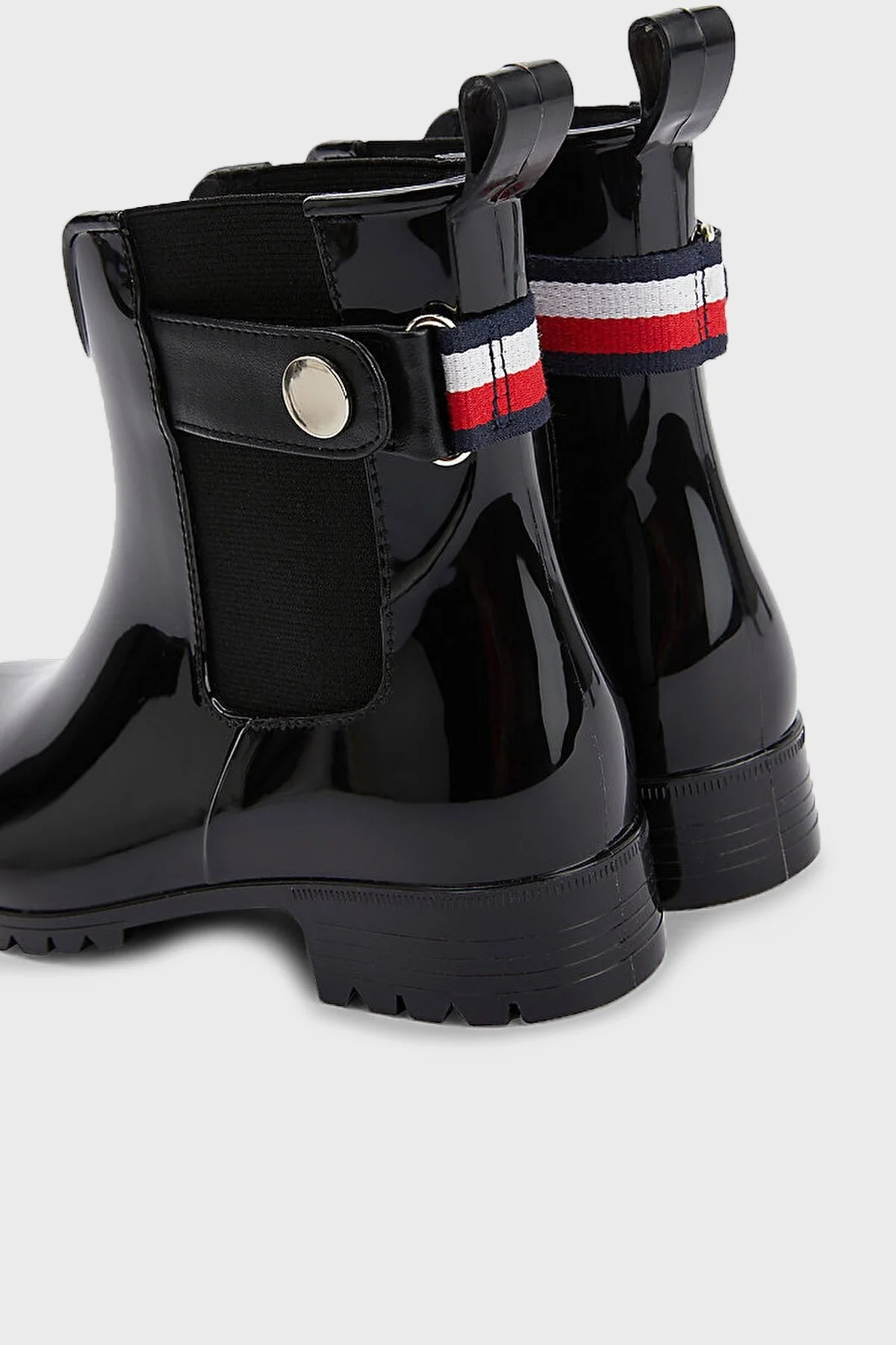 Tommy Hilfiger Parlak Elastik Bantlı Bayan Bot FW0FW06777 BDS SİYAH - 3