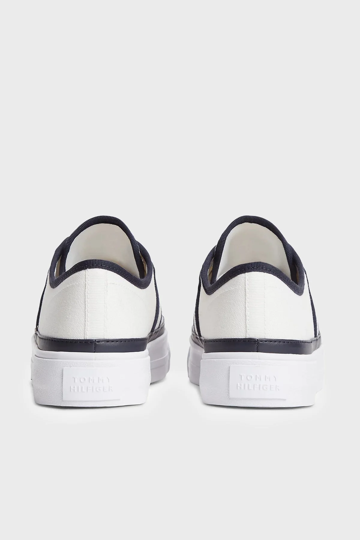 Tommy Hilfiger Platform Kanvas Sneaker Kadın Ayakkabı FW0FW09394 0G7 Ekru - 6