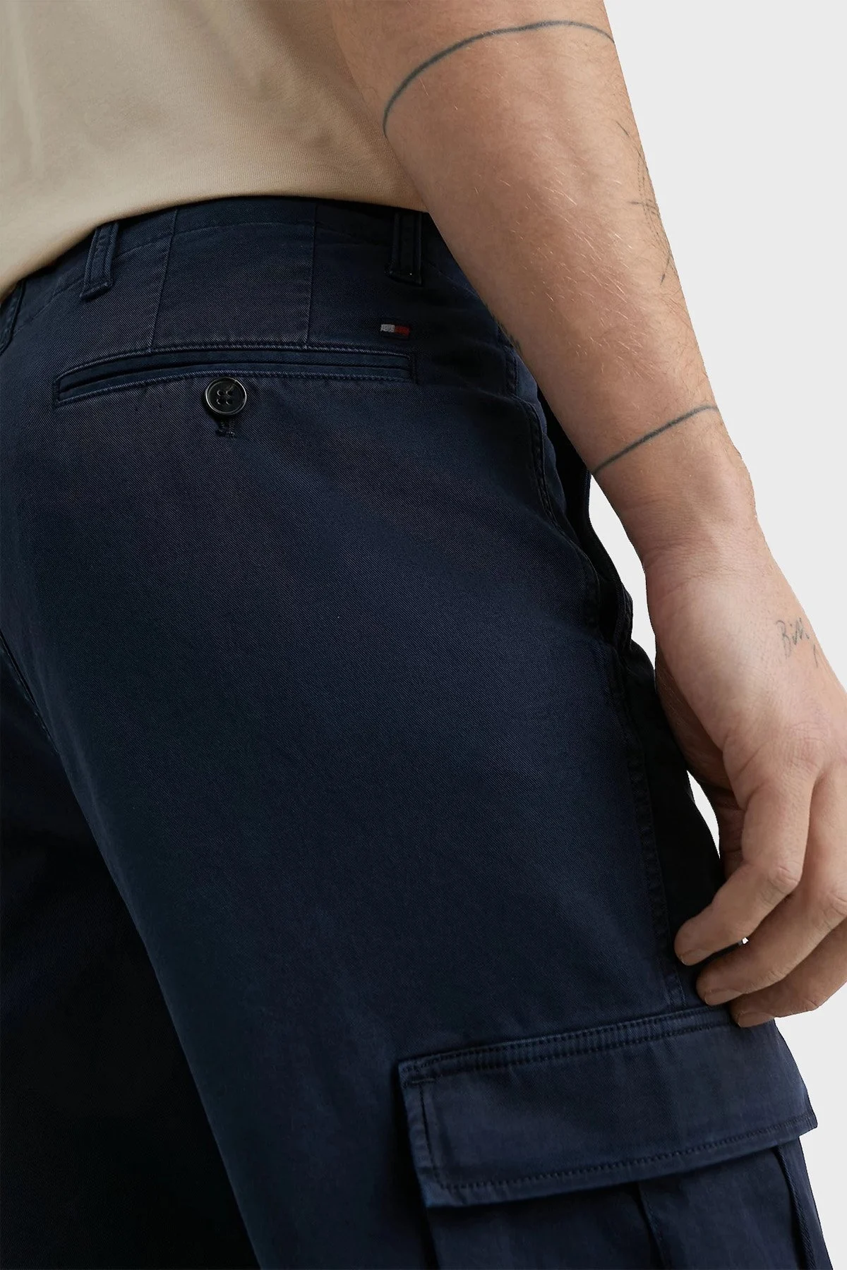 Tommy Hilfiger Rahat Kesim Pamuklu Gabardin Erkek Pantolon MW0MW31149 DW5 LACİVERT - 11