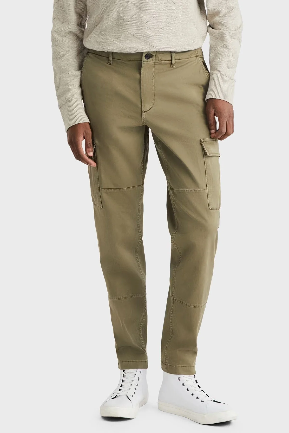 Tommy Hilfiger Rahat Kesim Pamuklu Gabardin Erkek Pantolon MW0MW31149 MSP HAKİ - 5