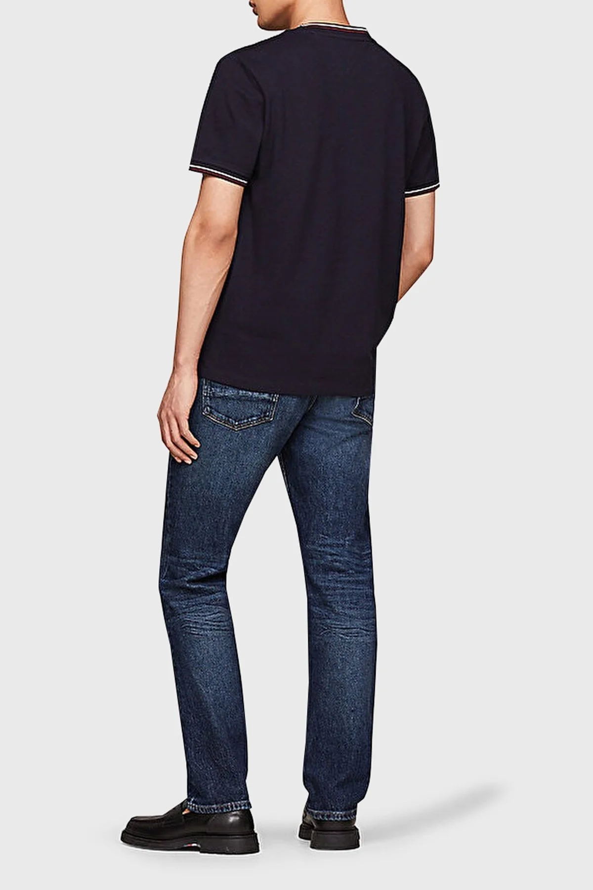 Tommy Hilfiger Regular Fit Bisiklet Yaka Erkek T Shirt MW0MW35680 DW5 LACİVERT - 3