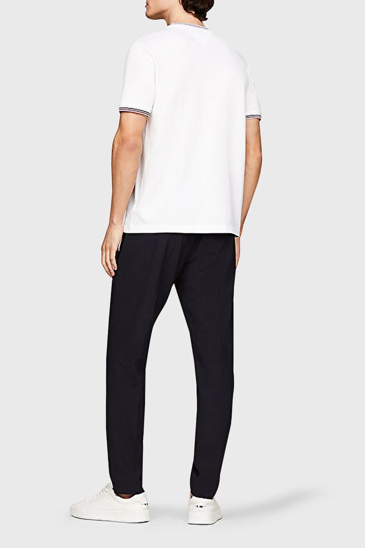 Tommy Hilfiger Regular Fit Bisiklet Yaka Erkek T Shirt MW0MW35680 YBR BEYAZ - 3