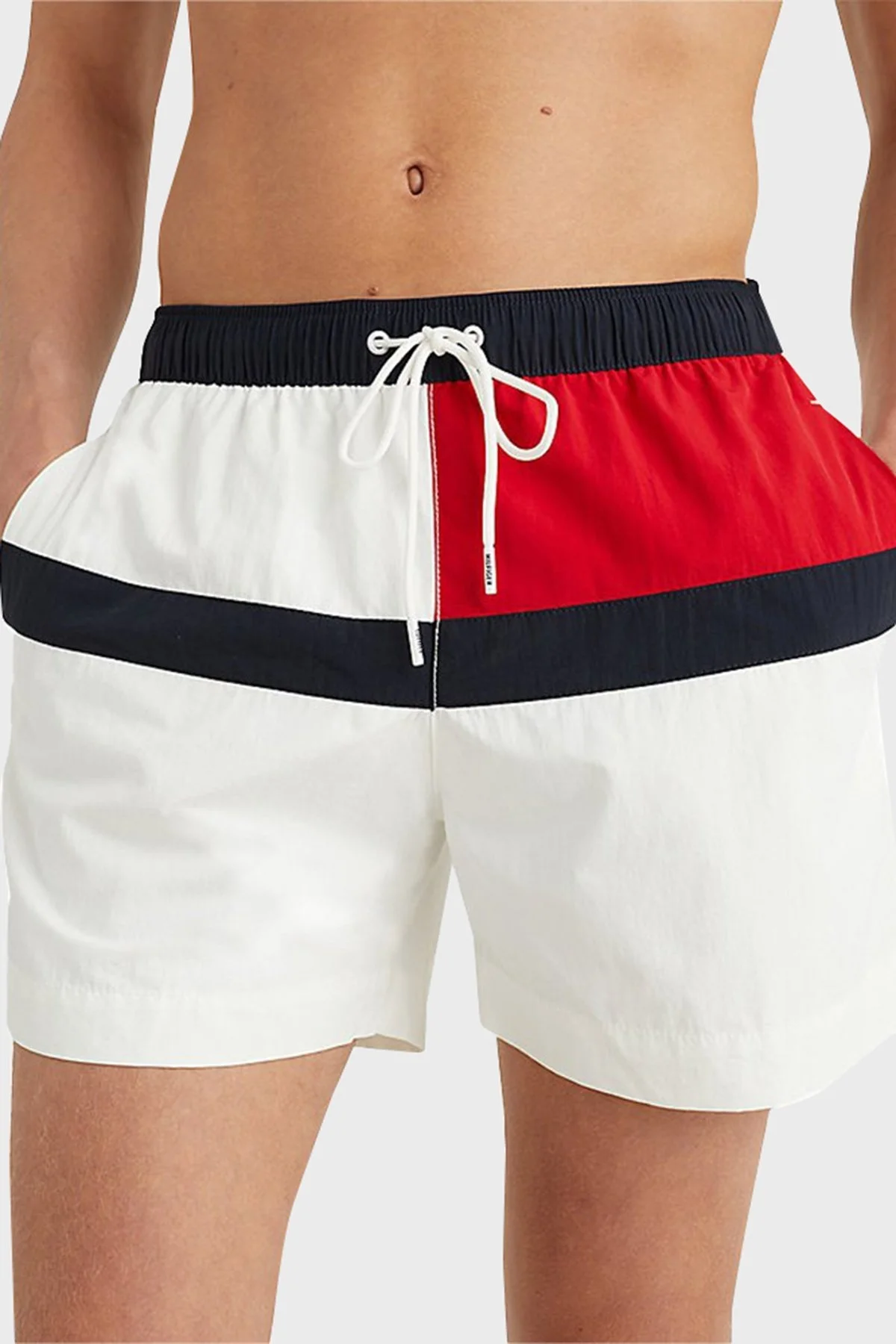Tommy Hilfiger Regular Fit Cepli Erkek Mayo Short UM0UM02744 YBR BEYAZ - 3