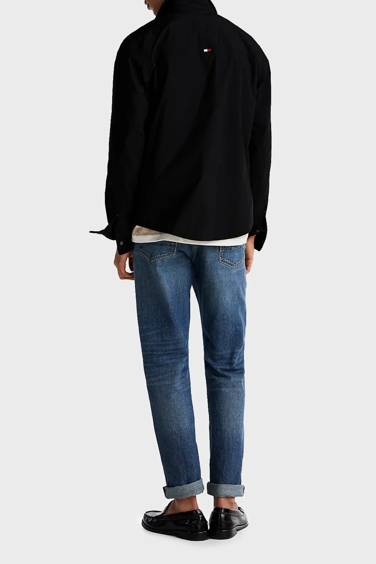 Tommy Hilfiger Regular Fit Cepli Logolu Erkek Gömlek Ceket MW0MW37629 BDS SİYAH - 8