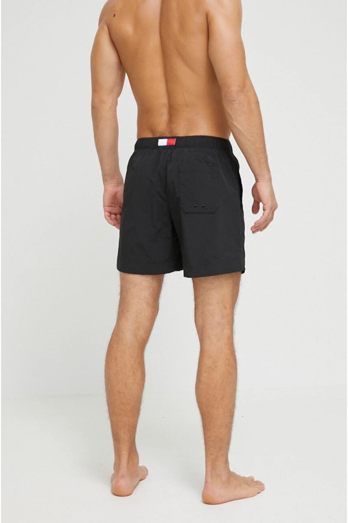 Tommy Hilfiger Regular Fit Deniz Şortu Cepli Erkek Mayo Short UM0UM02793 BDS SİYAH - 3