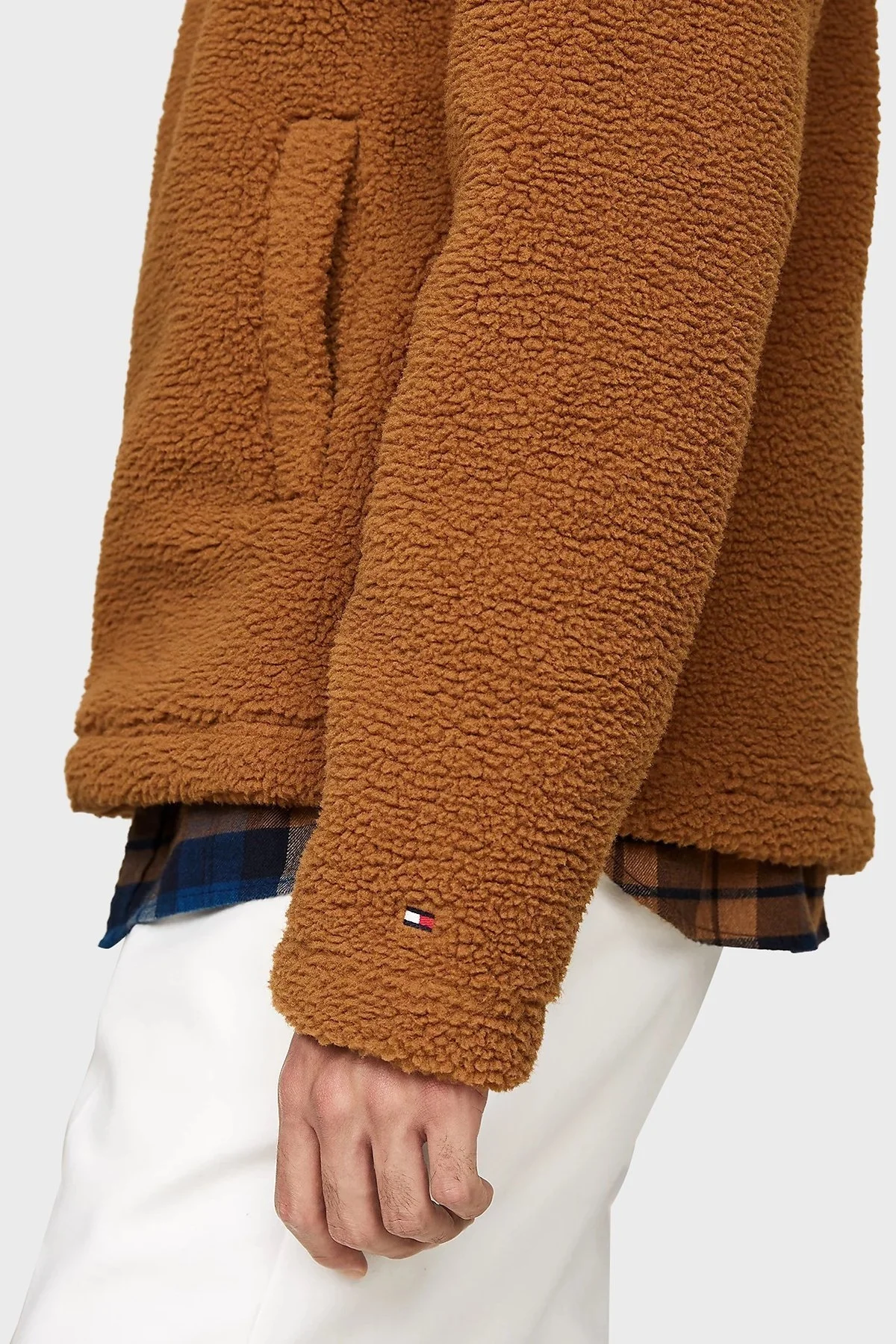 Tommy Hilfiger Regular Fit Dik Yaka Fermuarlı Teddy Polar Erkek Sweat MW0MW37228 HJW KAHVE - 11