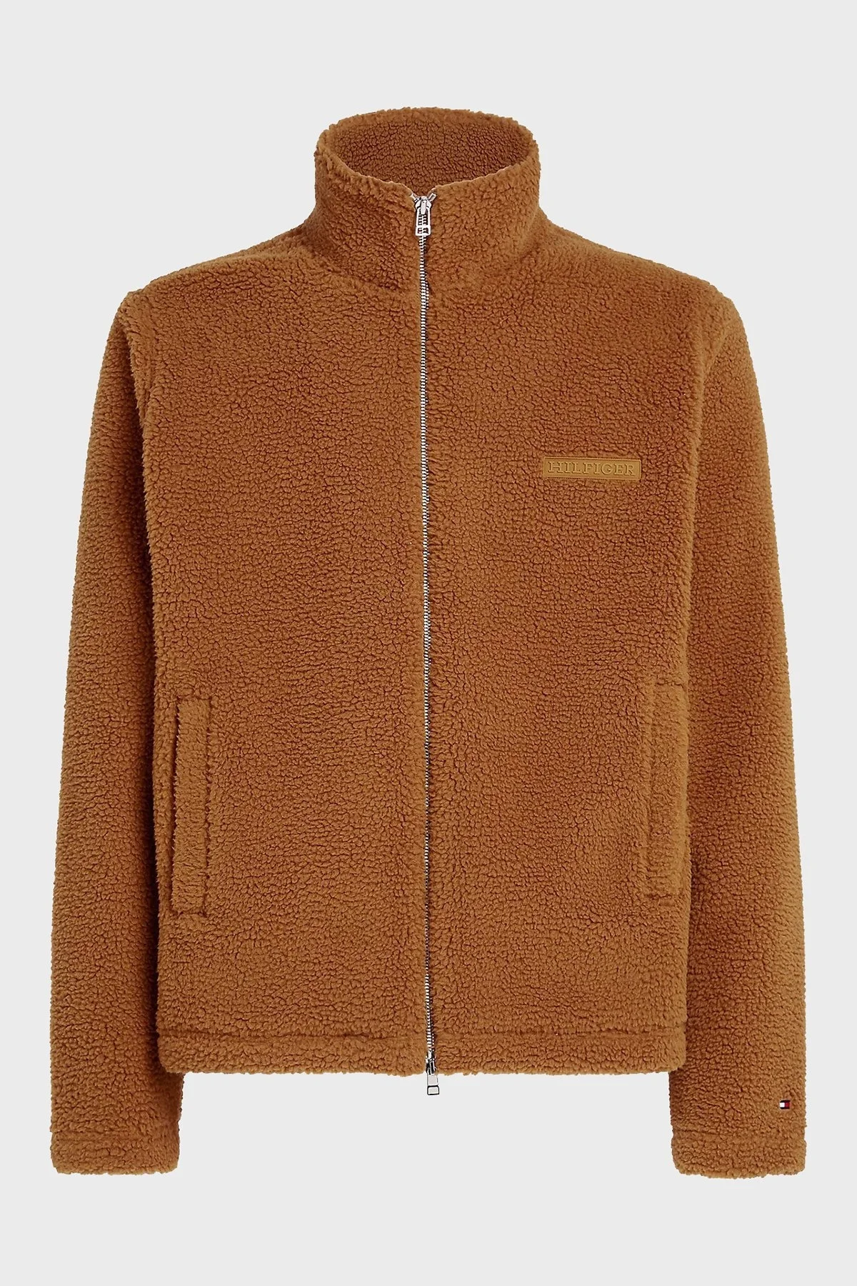 Tommy Hilfiger Regular Fit Dik Yaka Fermuarlı Teddy Polar Erkek Sweat MW0MW37228 HJW KAHVE - 12