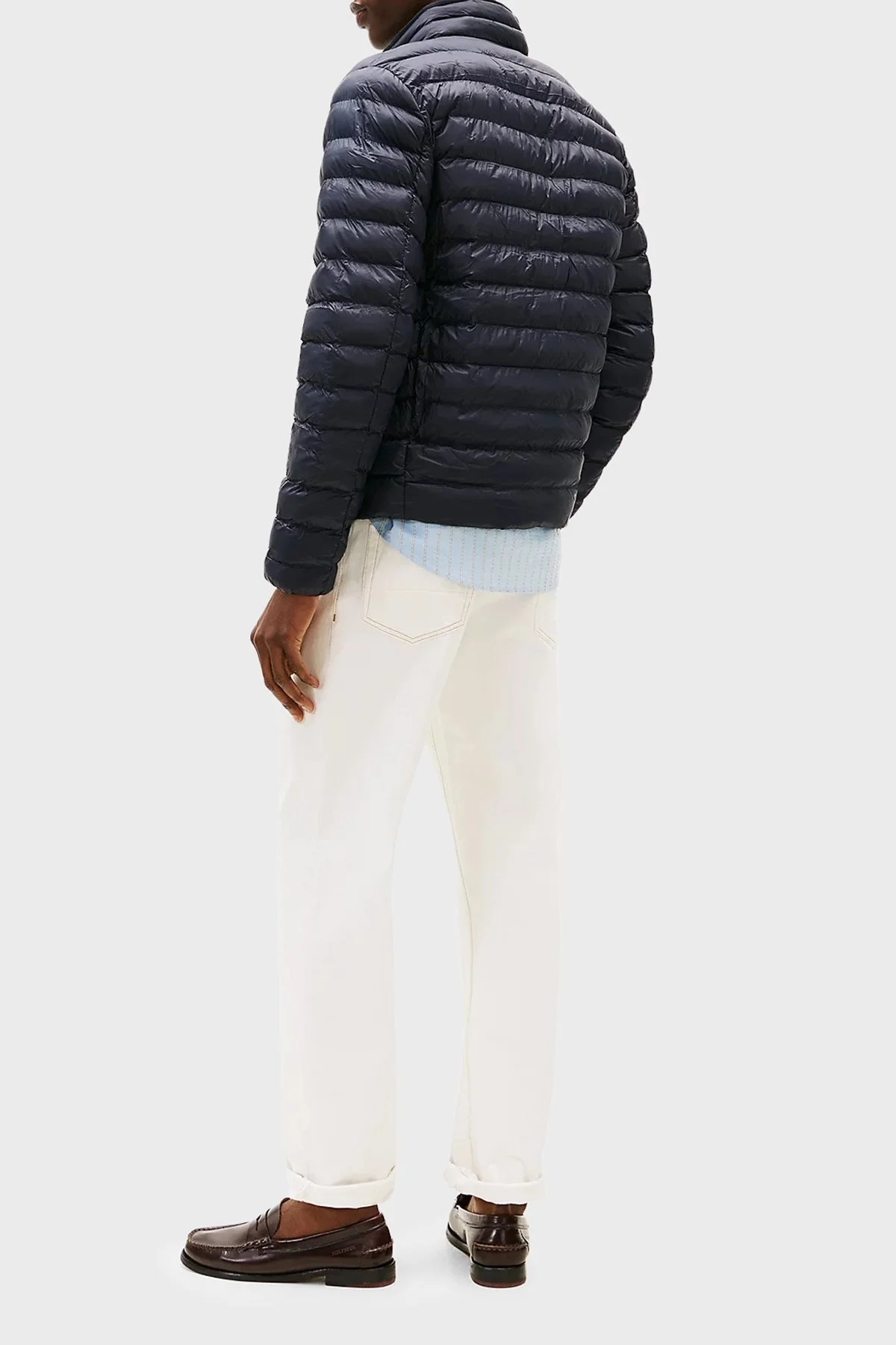 Tommy Hilfiger Regular Fit Dik Yaka Kapitoneli Erkek Mont MW0MW39990 DW5 LACİVERT - 3