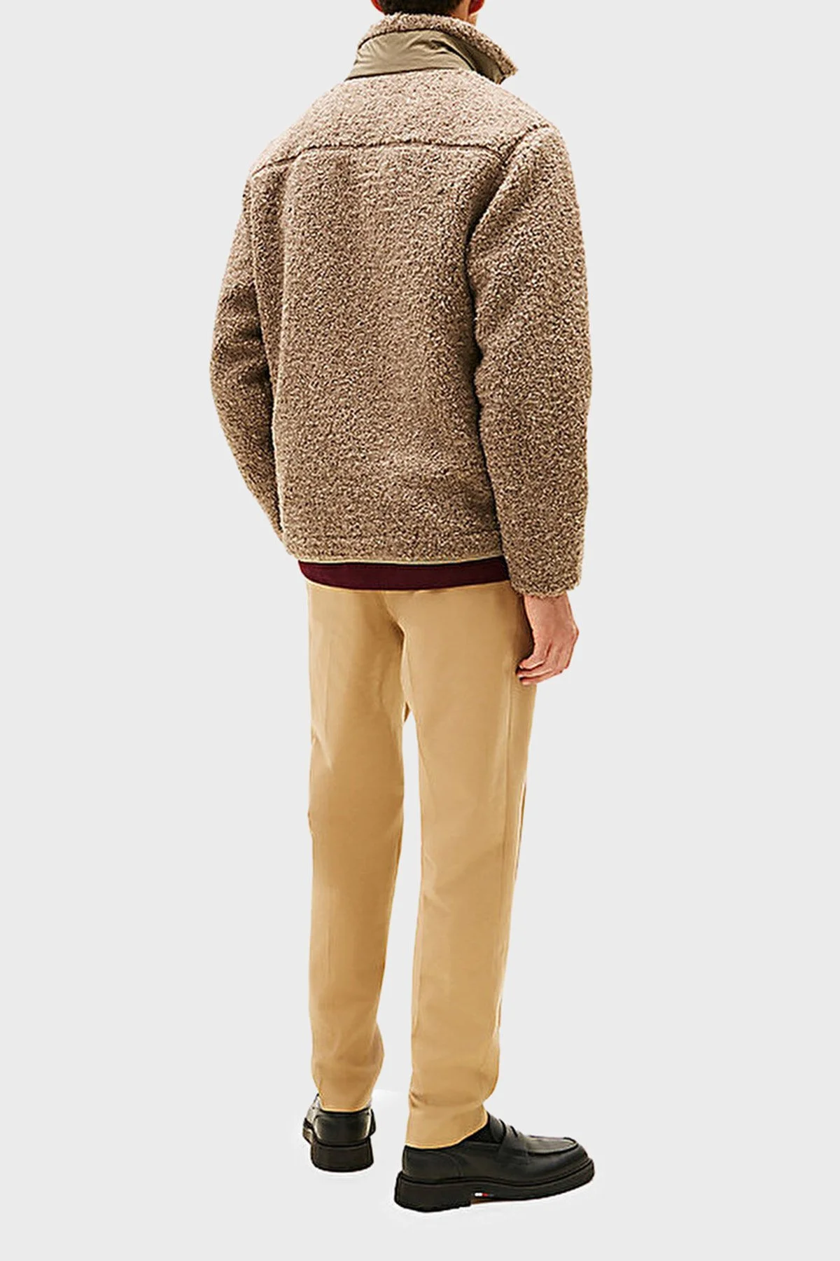 Tommy Hilfiger Regular Fit Dik Yaka Polar Femuarlı Erkek Ceket MW0MW40420 AFE BEJ - 4