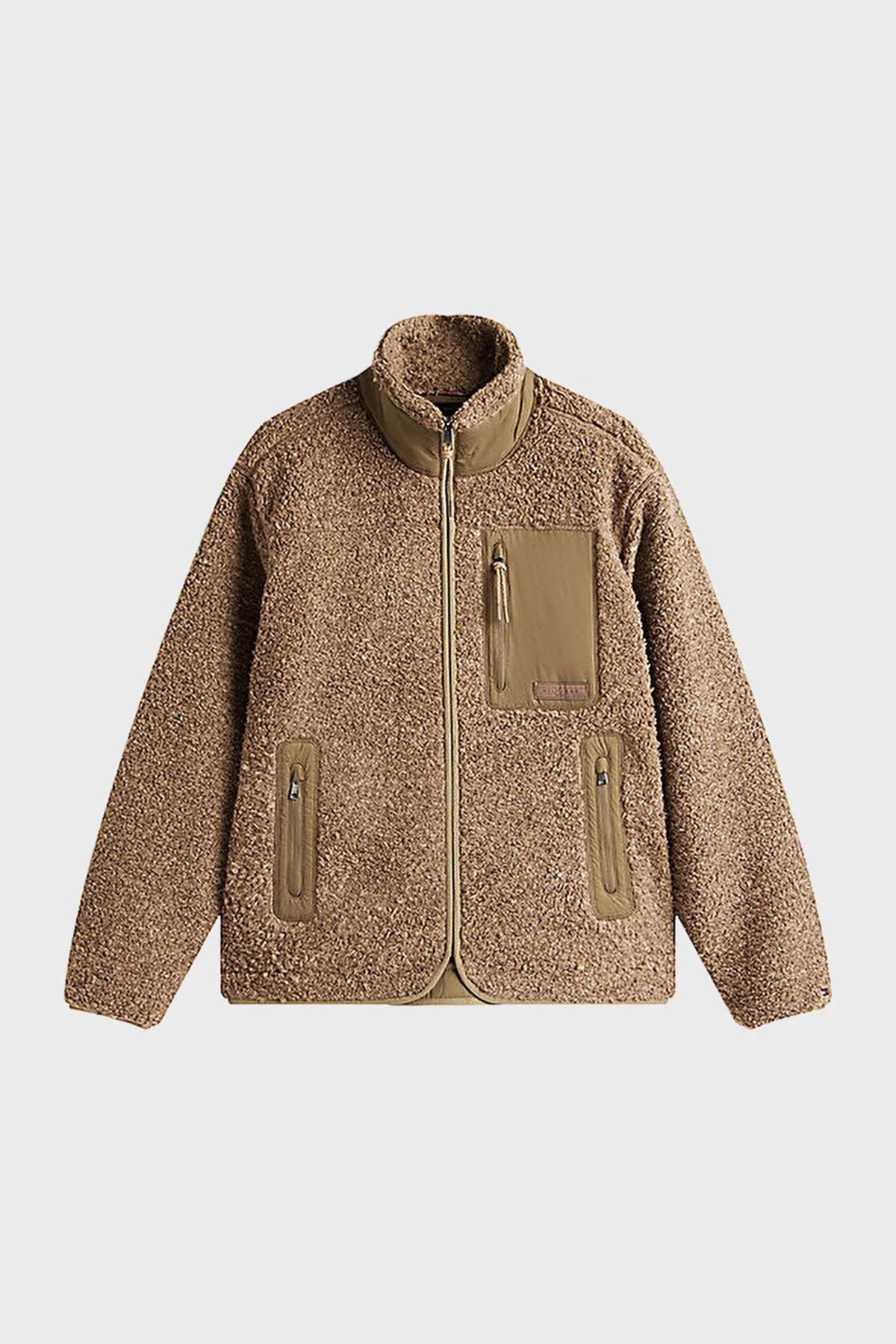 Tommy Hilfiger Regular Fit Dik Yaka Polar Femuarlı Erkek Ceket MW0MW40420 AFE BEJ - 5