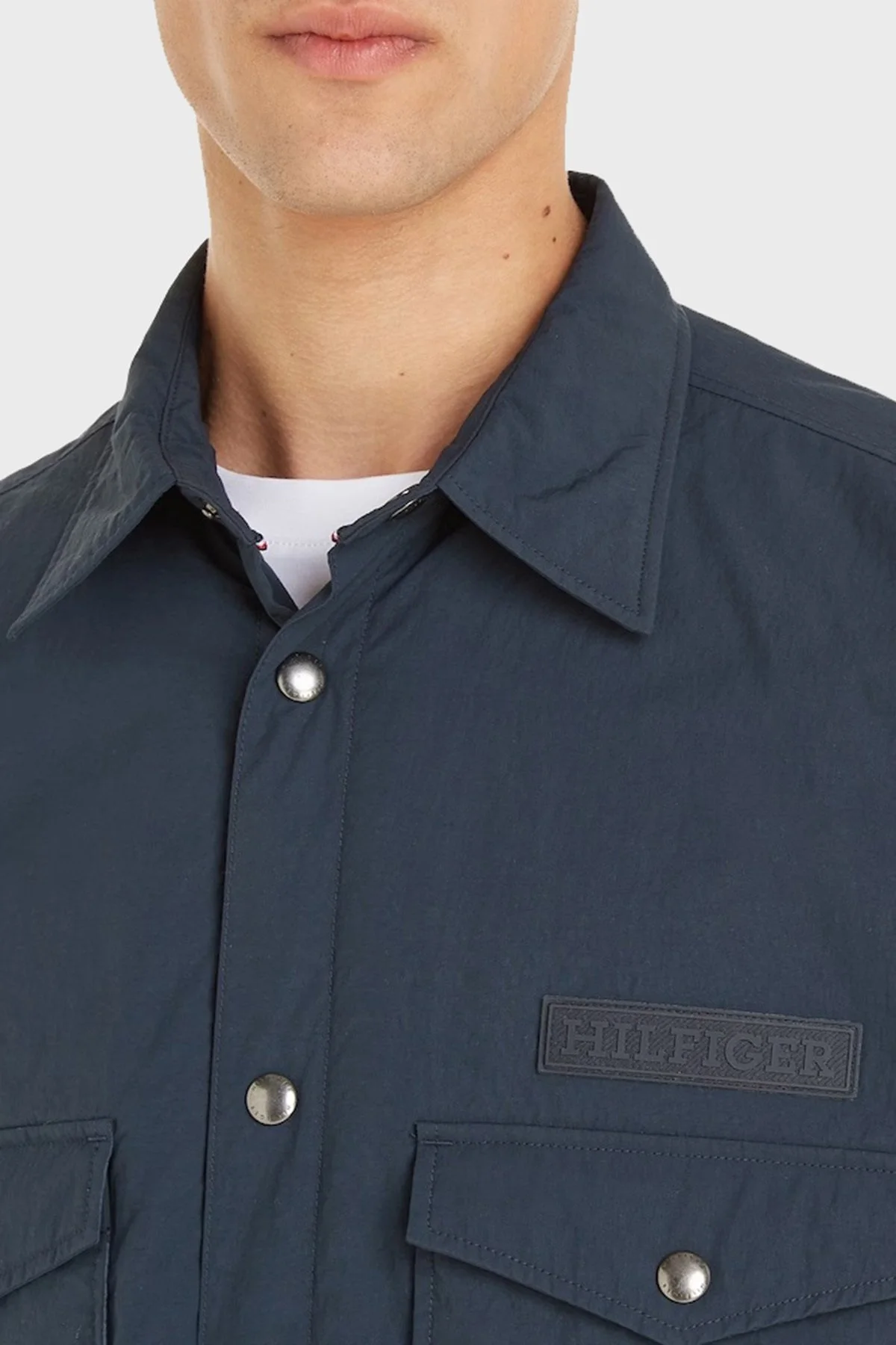 Tommy Hilfiger Regular Fit Erkek Gömlek MW0MW33766 DW5 LACİVERT - 3