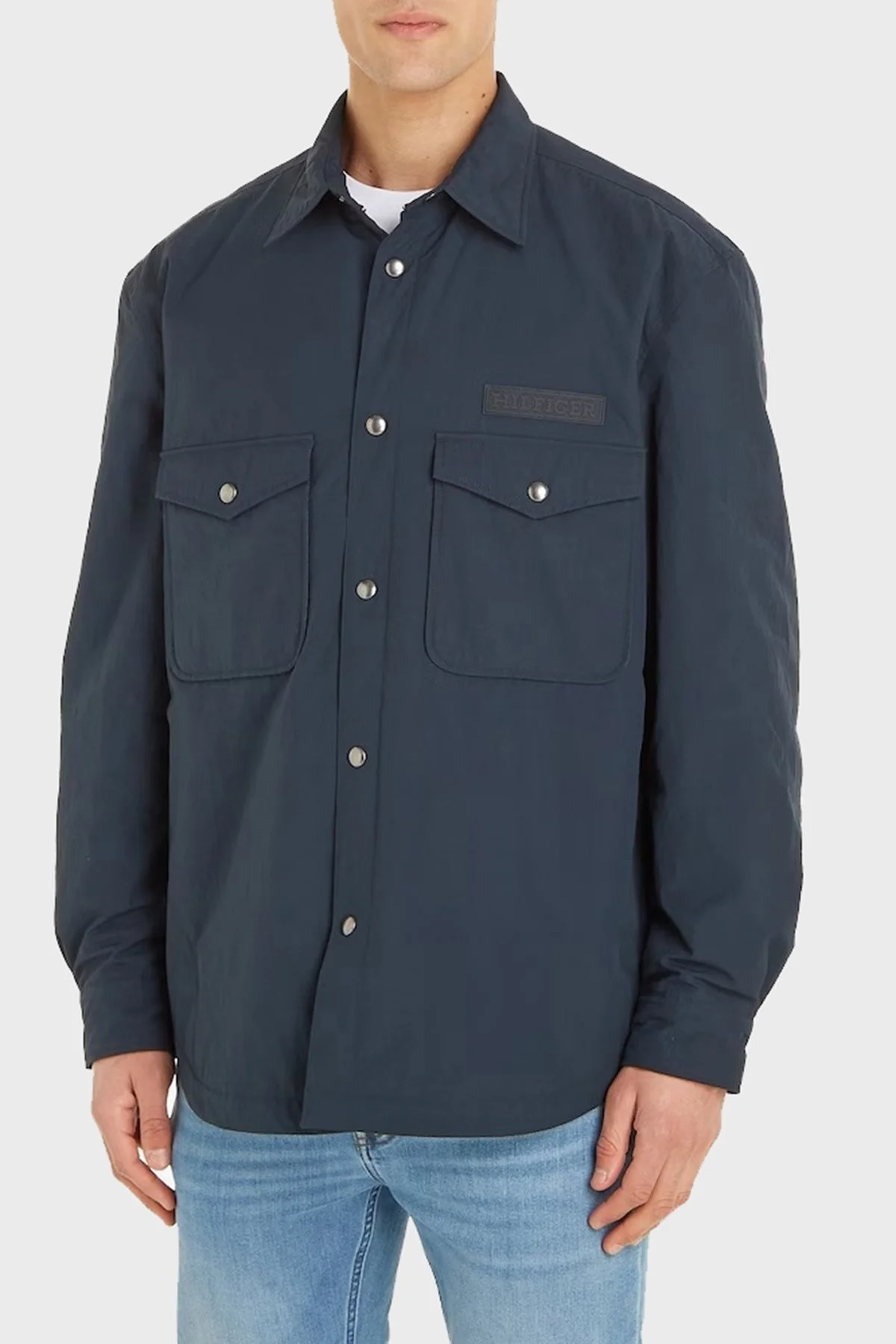 Tommy Hilfiger Regular Fit Erkek Gömlek MW0MW33766 DW5 LACİVERT - 5