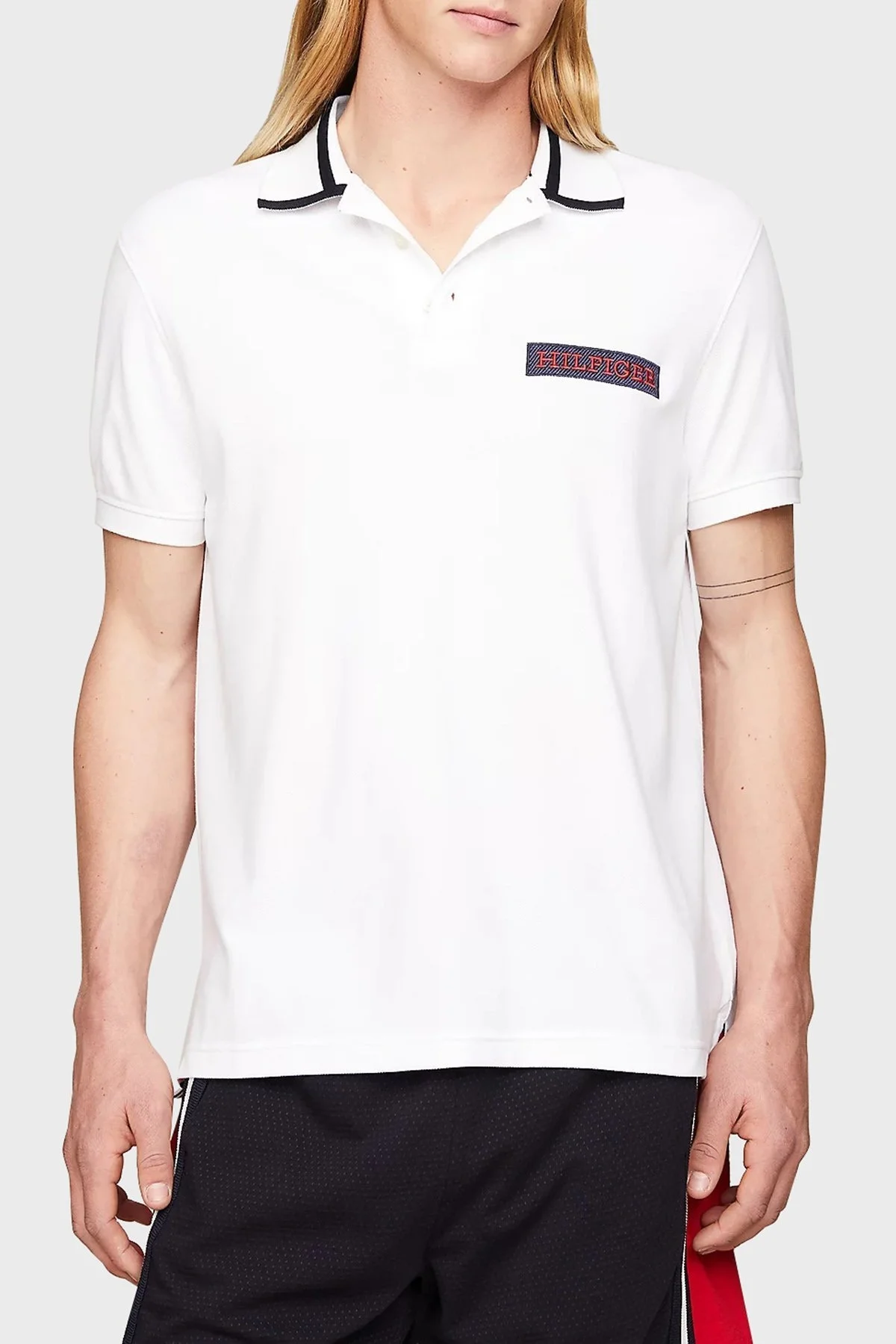 Tommy Hilfiger Regular Fit Erkek Polo Yaka T Shirt MW0MW34786 YBR BEYAZ - 6