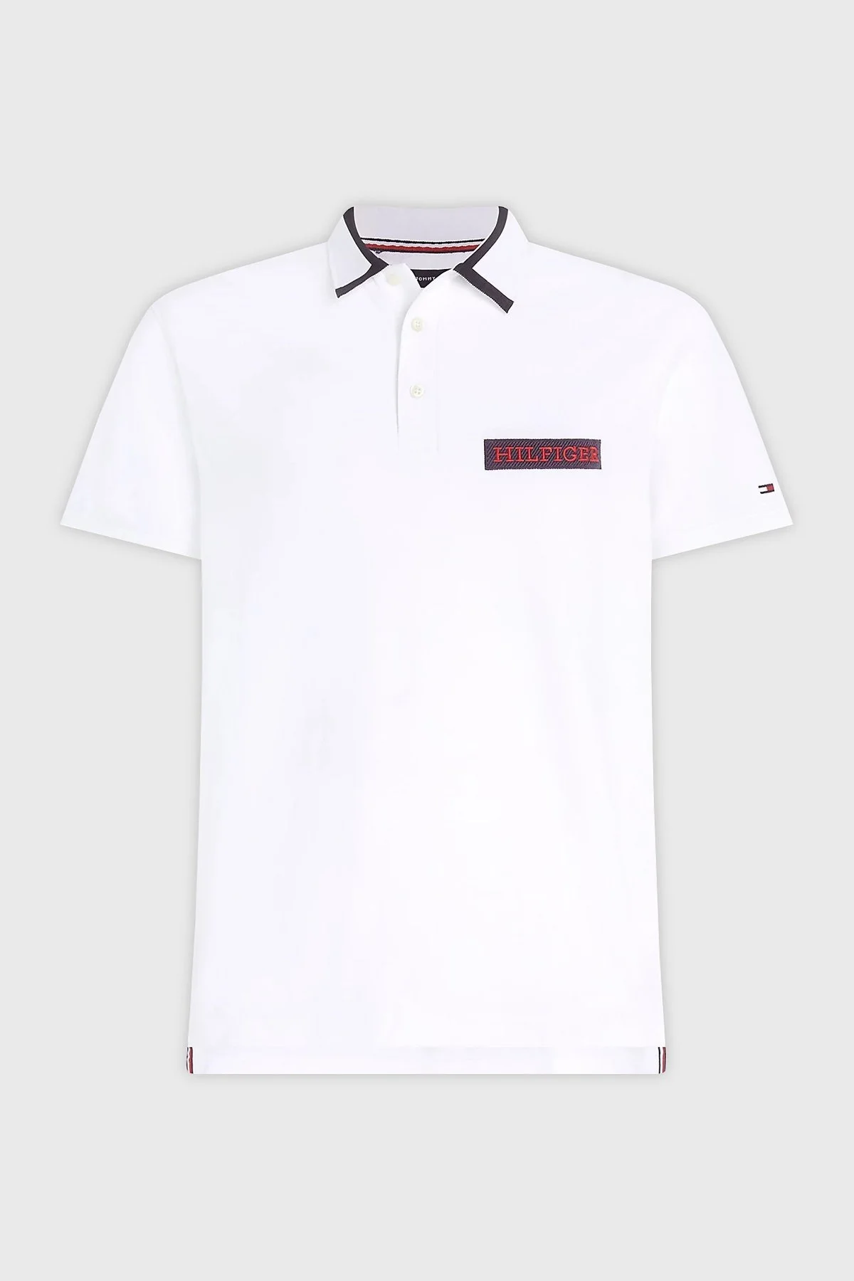 Tommy Hilfiger Regular Fit Erkek Polo Yaka T Shirt MW0MW34786 YBR BEYAZ - 10