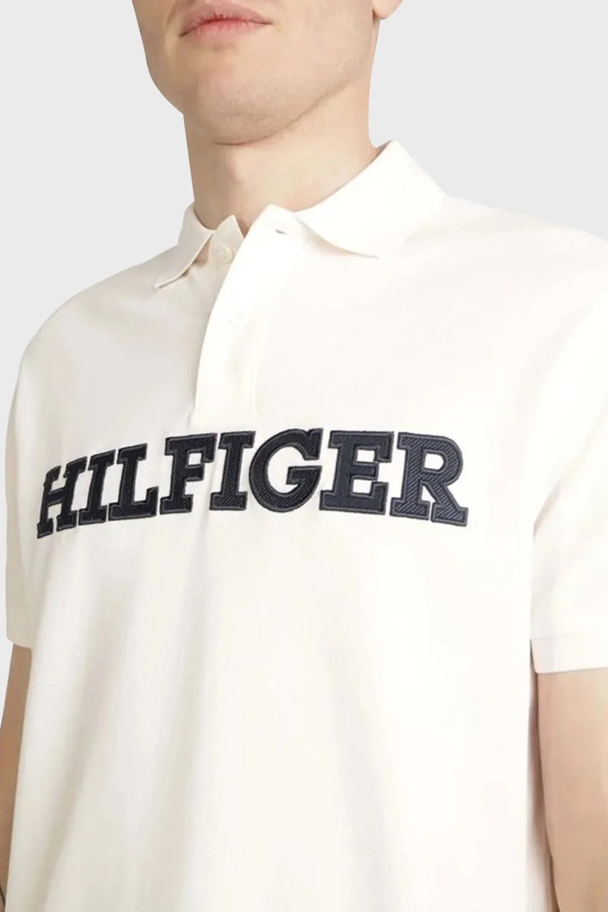 Tommy Hilfiger Regular Fit Erkek Polo Yaka T Shirt MW0MW35613 YBH BEYAZ - 4