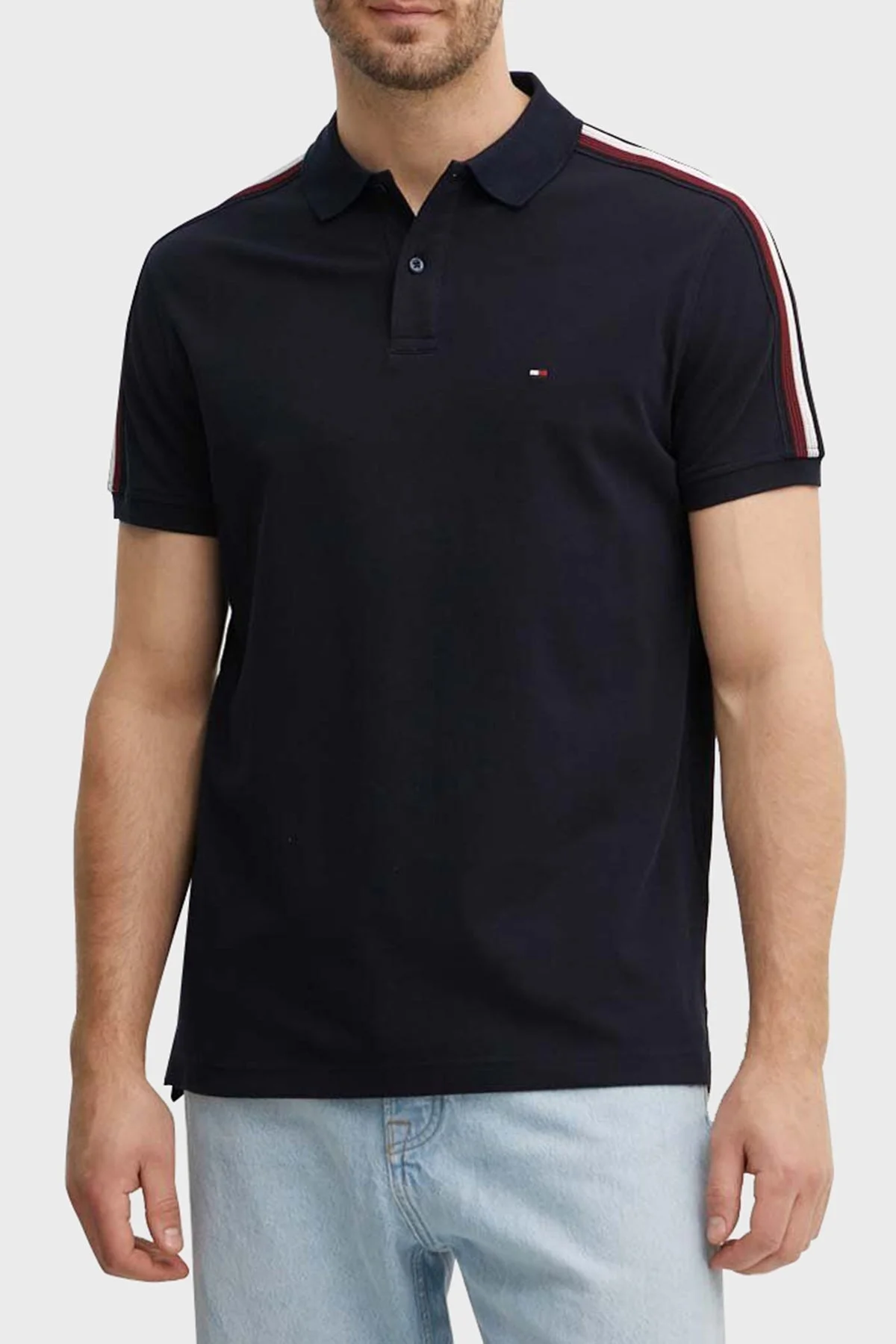 Tommy Hilfiger Regular Fit Erkek Polo Yaka T Shirt MW0MW35616 DW5 LACİVERT - 1