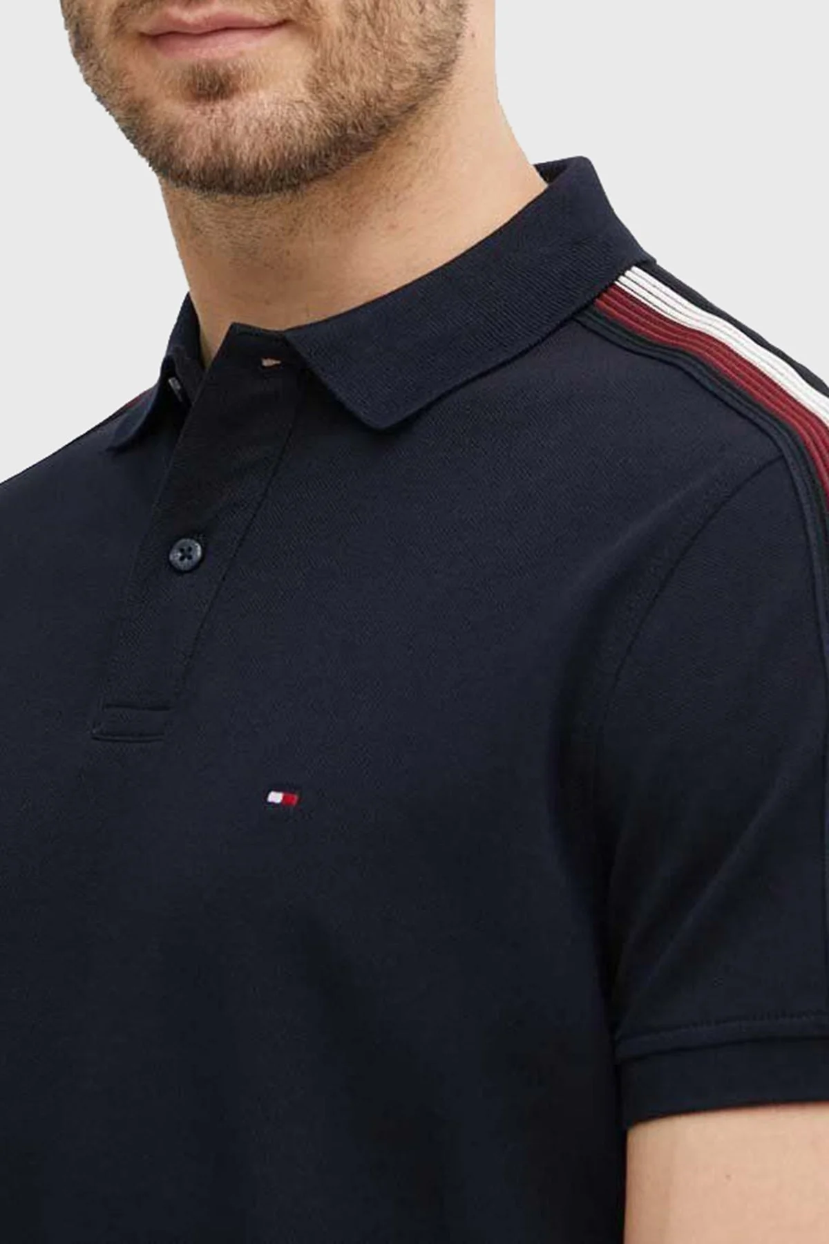 Tommy Hilfiger Regular Fit Erkek Polo Yaka T Shirt MW0MW35616 DW5 LACİVERT - 3
