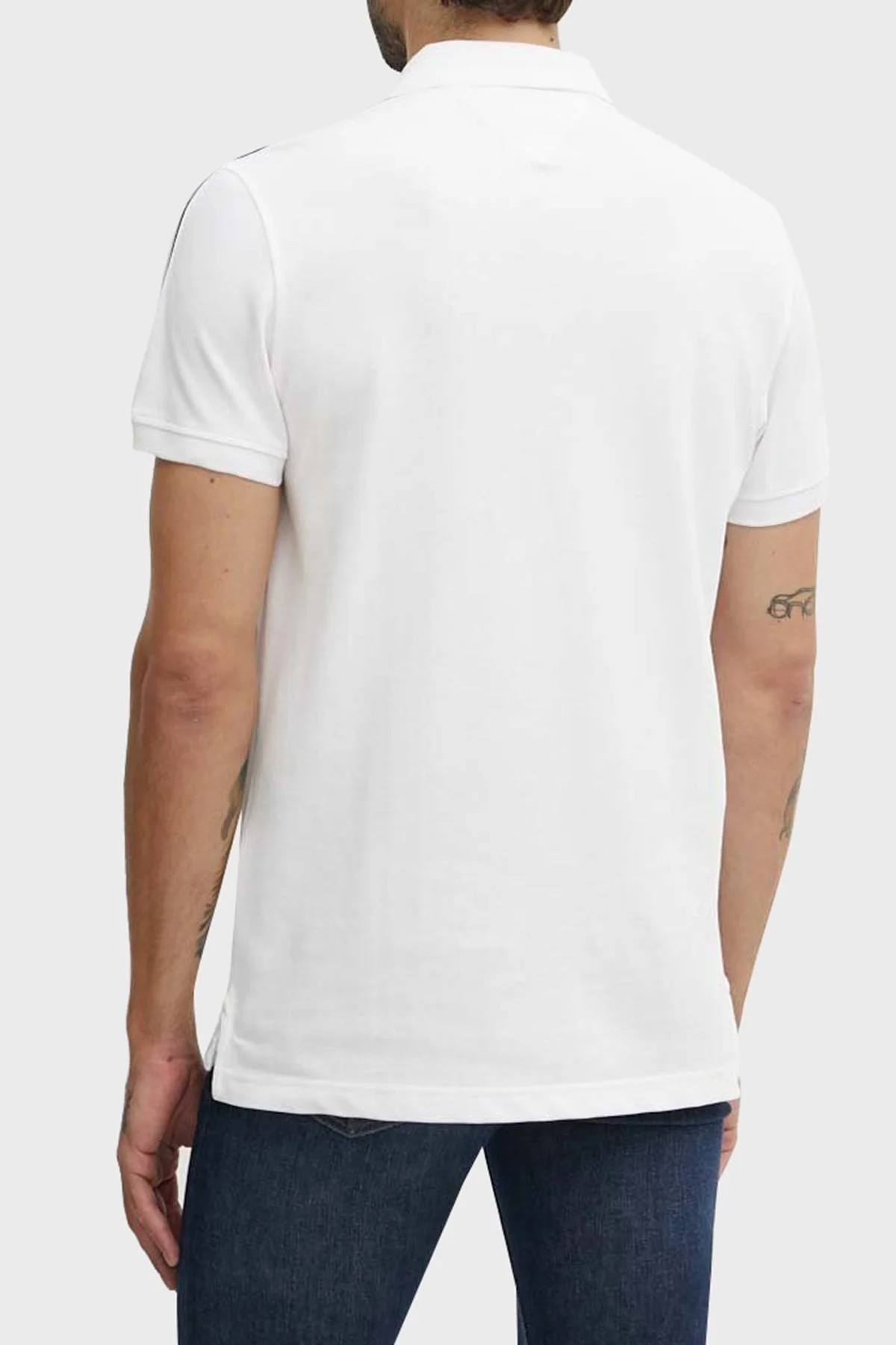 Tommy Hilfiger Regular Fit Erkek Polo Yaka T Shirt MW0MW35616 YBR BEYAZ - 2