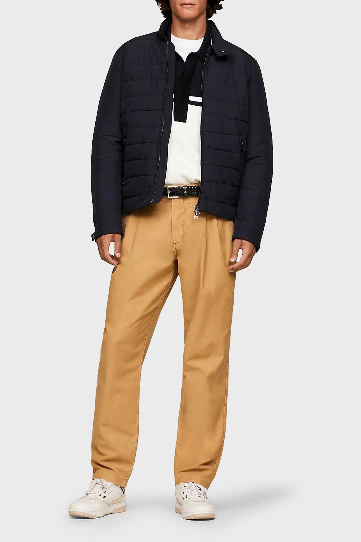 Tommy Hilfiger Regular Fit Fermuarlı Dik Yaka Erkek Mont MW0MW33752 DW5 LACİVERT - 14