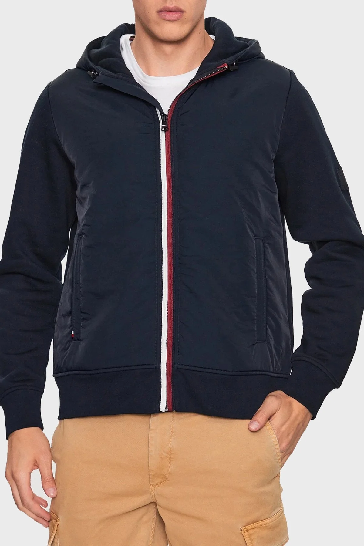 Tommy Hilfiger Regular Fit Kapüşonlu Mevsimlik Spor Erkek Ceket MW0MW31490 DW5 LACİVERT - 1