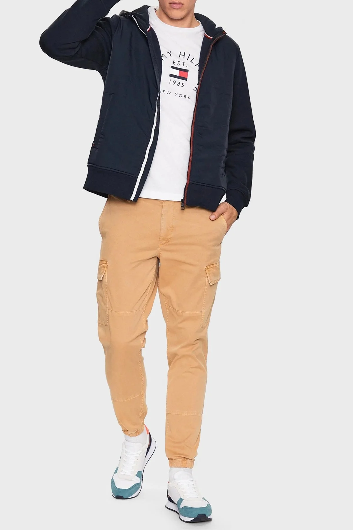 Tommy Hilfiger Regular Fit Kapüşonlu Mevsimlik Spor Erkek Ceket MW0MW31490 DW5 LACİVERT - 3