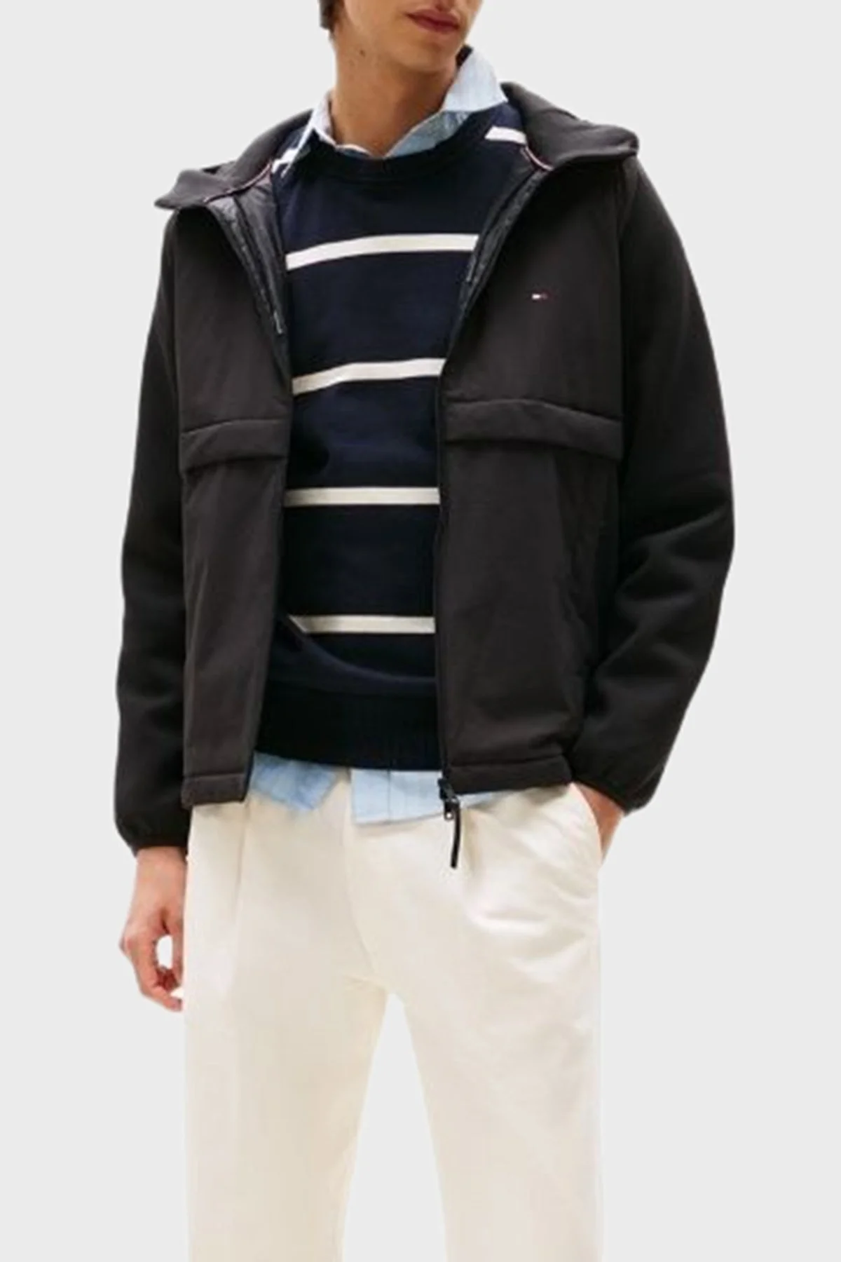 Tommy Hilfiger Regular Fit Kapüşonlu Yaka Logolu Erkek Ceket MW0MW39870 BDS SİYAH - 1