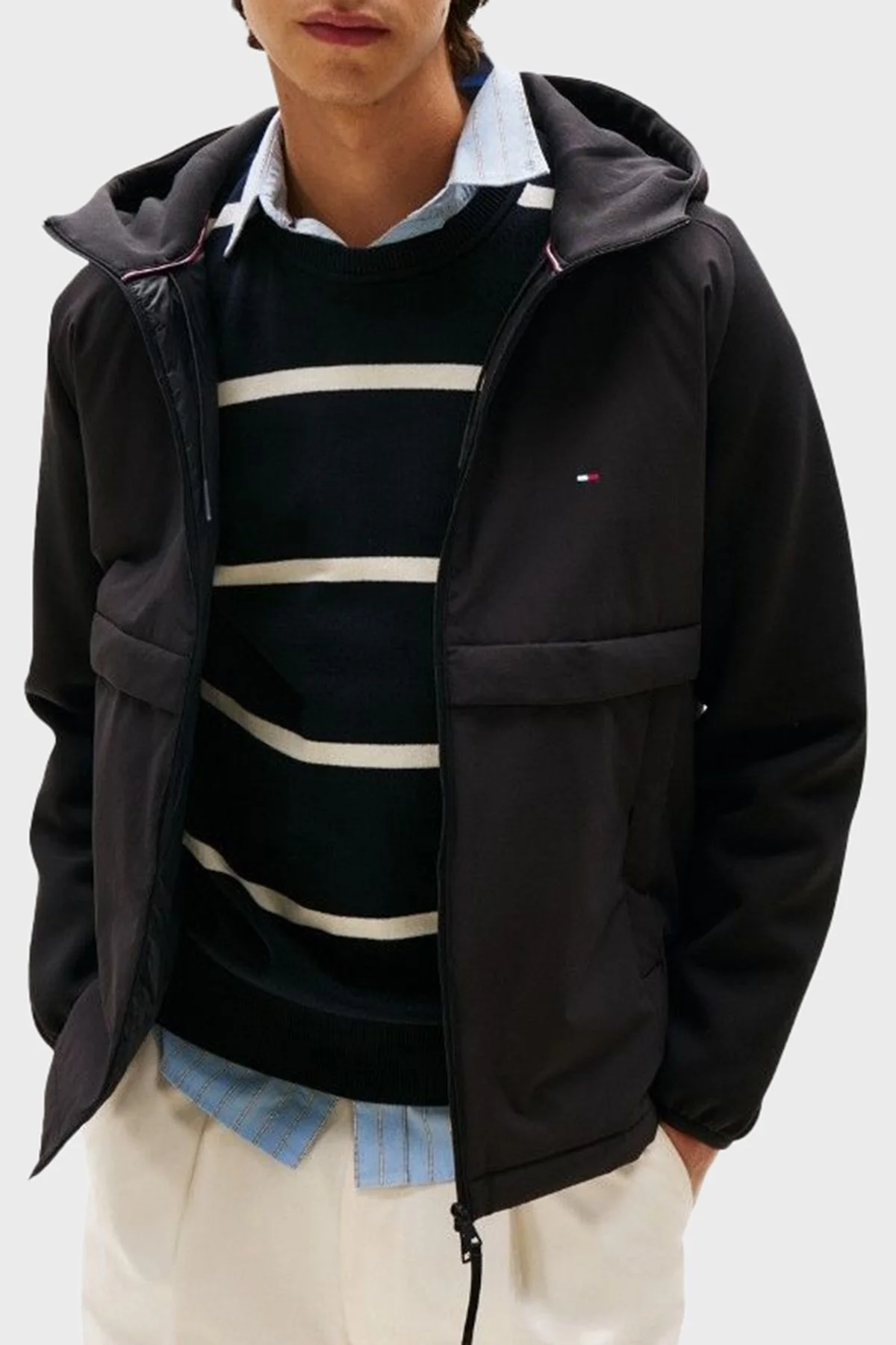 Tommy Hilfiger Regular Fit Kapüşonlu Yaka Logolu Erkek Ceket MW0MW39870 BDS SİYAH - 3