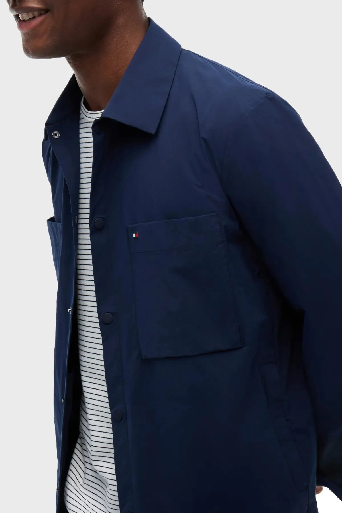 Tommy Hilfiger Regular Fit Klasik Yaka Çıtçıt Düğmeli Erkek Ceket MW0MW45094 DCC Lacivert - 3