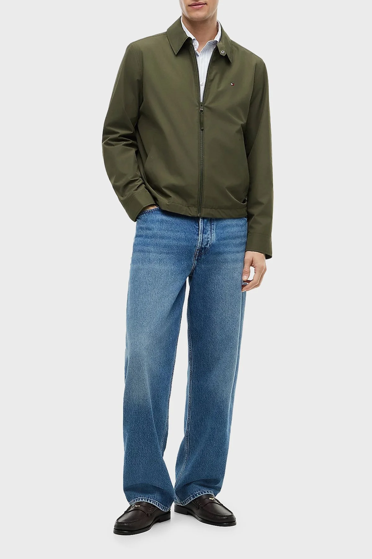 Tommy Hilfiger Regular Fit Klasik Yaka Su İtici Erkek Mont MW0MW40582 RBN Koyu haki - 2
