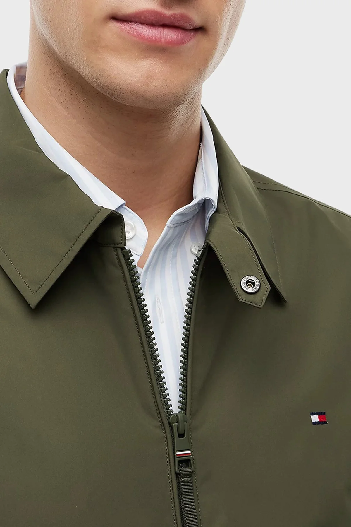 Tommy Hilfiger Regular Fit Klasik Yaka Su İtici Erkek Mont MW0MW40582 RBN Koyu haki - 5