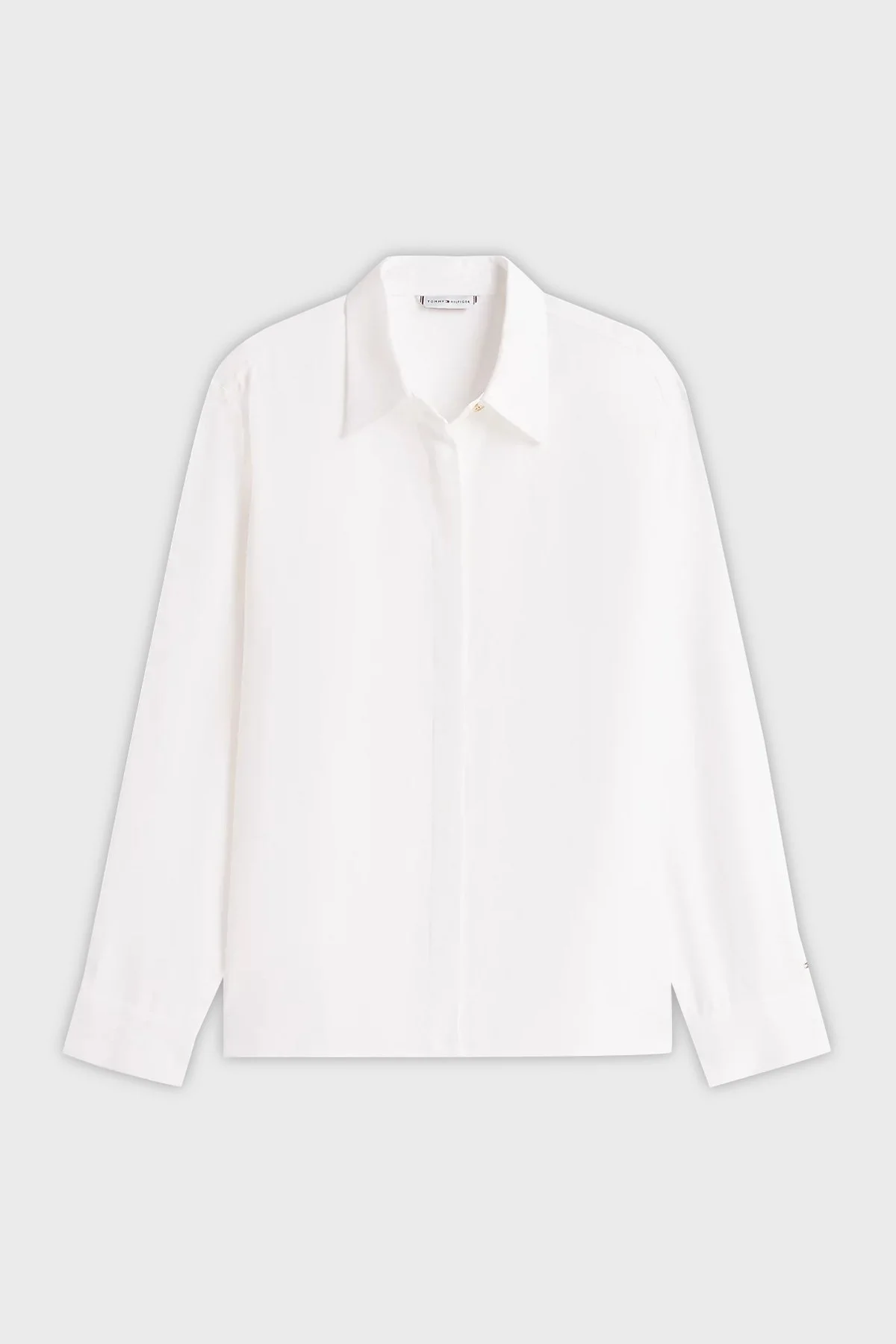 Tommy Hilfiger Regular Fit Klasik Yaka Uzun Kollu Bayan Gömlek WW0WW46597 YBL BEYAZ - 5