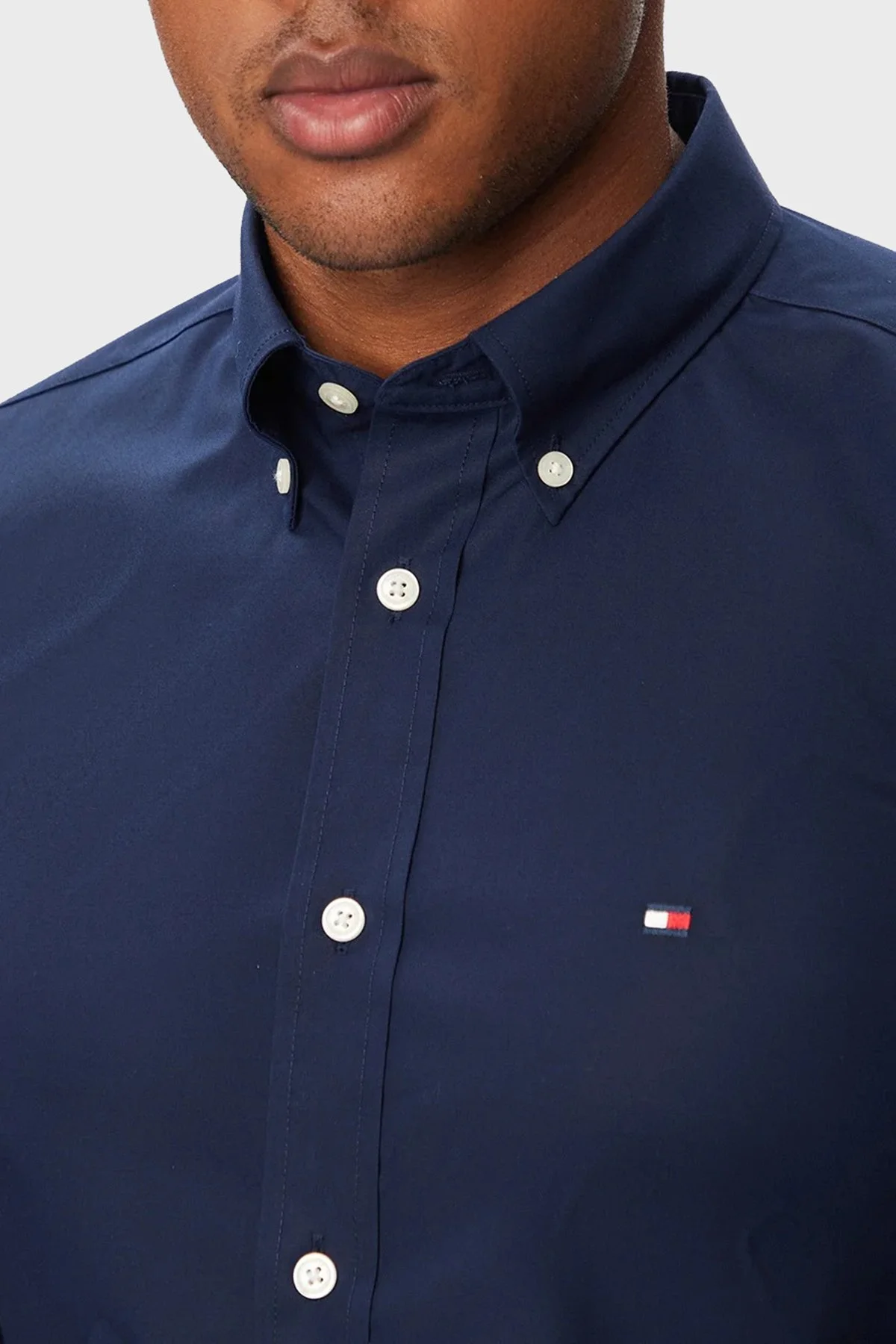 Tommy Hilfiger Regular Fit Klasik Yaka Uzun Kollu Erkek Gömlek MW0MW43429 DCC Lacivert - 4