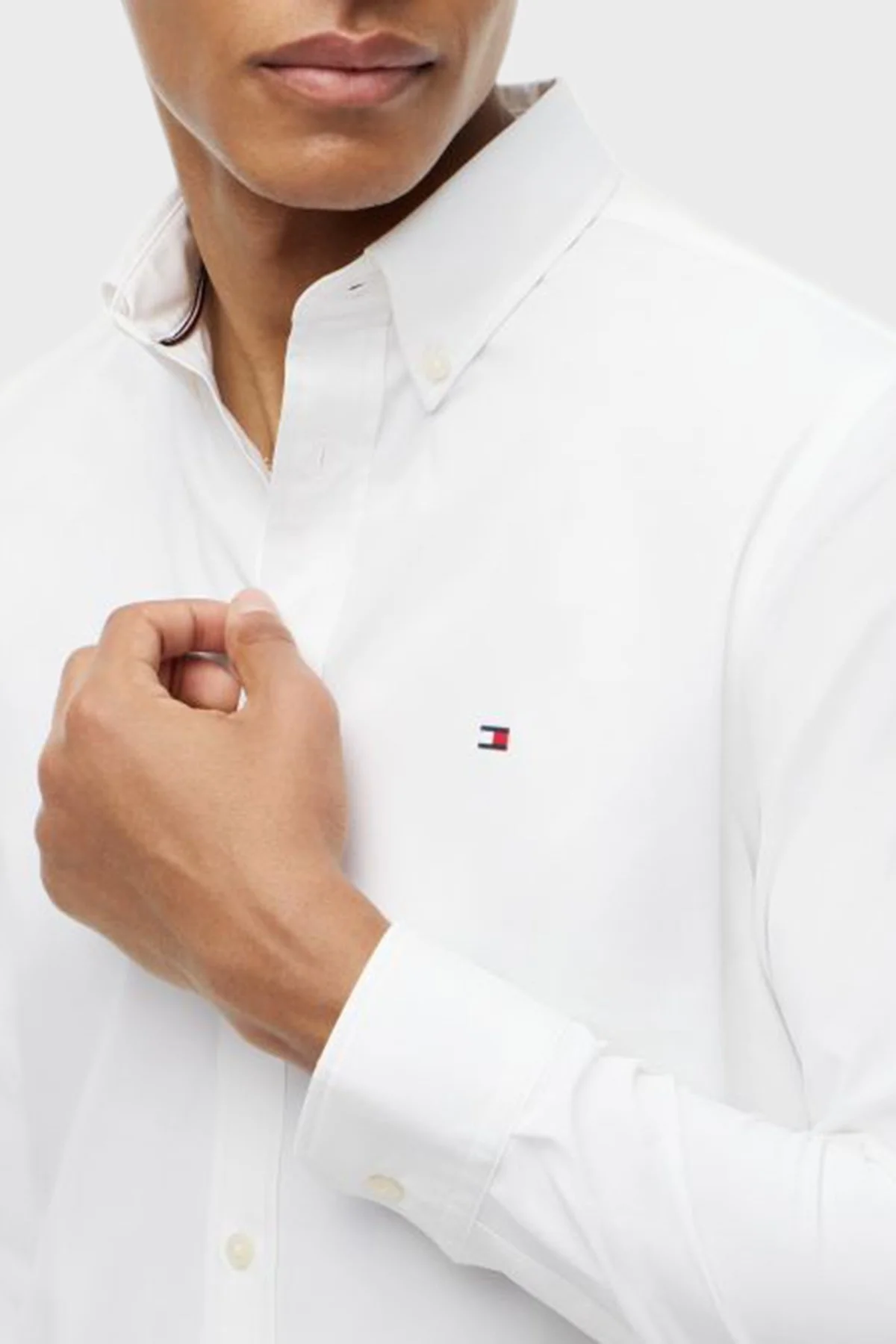 Tommy Hilfiger Regular Fit Klasik Yaka Uzun Kollu Erkek Gömlek MW0MW43429 YBS Beyaz - 4