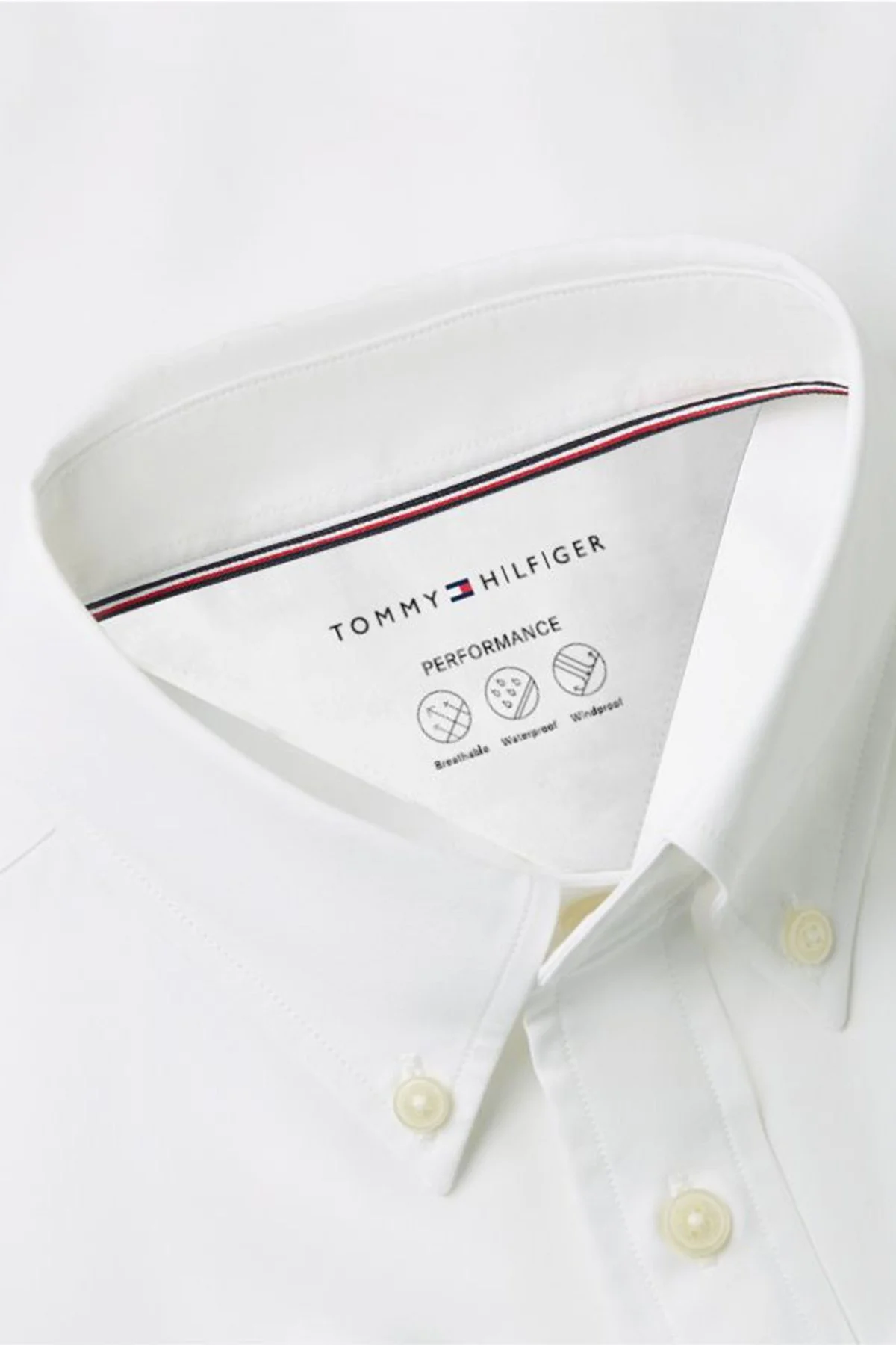 Tommy Hilfiger Regular Fit Klasik Yaka Uzun Kollu Erkek Gömlek MW0MW43429 YBS Beyaz - 5