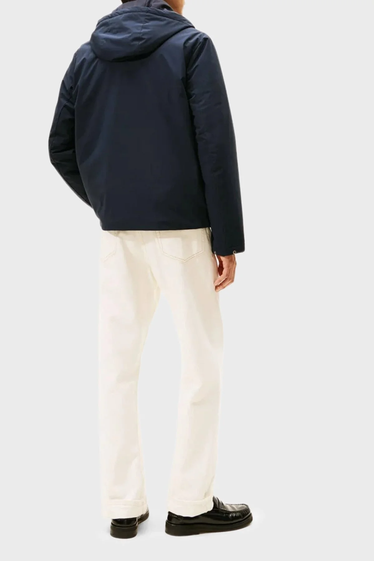 Tommy Hilfiger Regular Fit Logolu Kapüşonlu Erkek Mont MW0MW41082 DW5 LACİVERT - 4