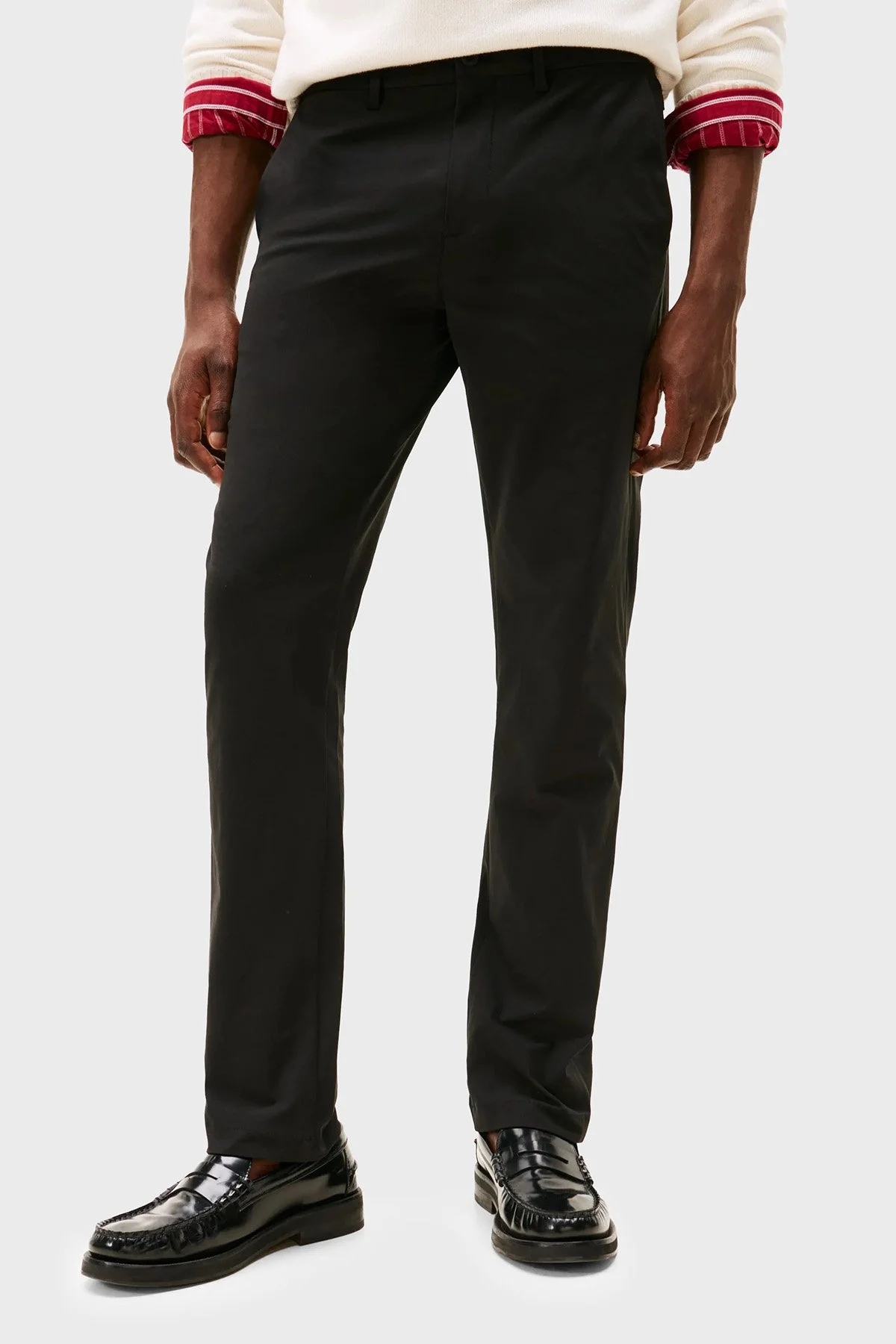 Tommy Hilfiger Regular Fit Normal Bel Düz Paça Erkek Pantolon MW0MW39316 BDS SİYAH - 1