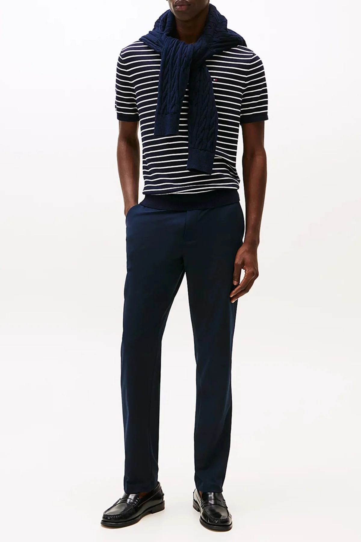 Tommy Hilfiger Regular Fit Normal Bel Düz Paça Erkek Pantolon MW0MW39316 DW5 LACİVERT - 2