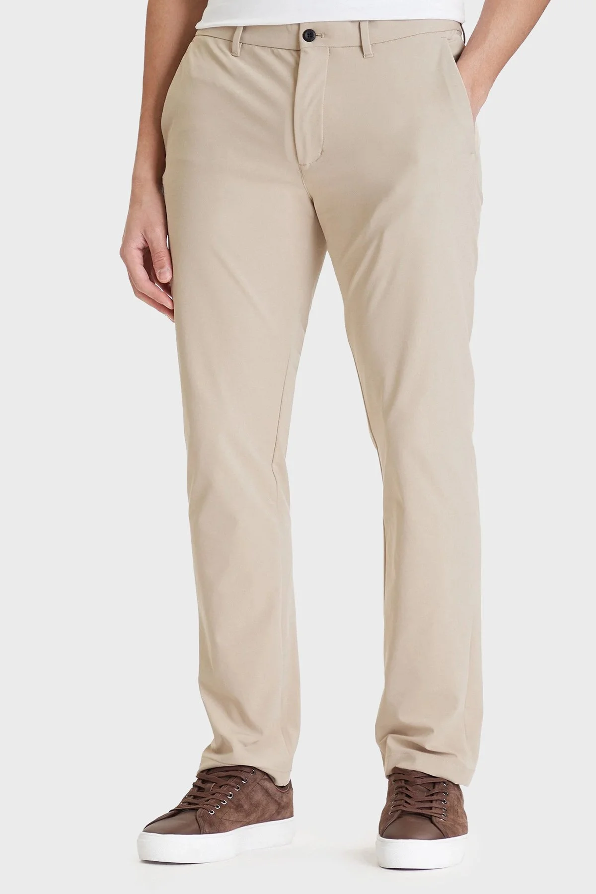 Tommy Hilfiger Regular Fit Normal Bel Düz Paça Erkek Pantolon MW0MW43408 RBT KUM - 1