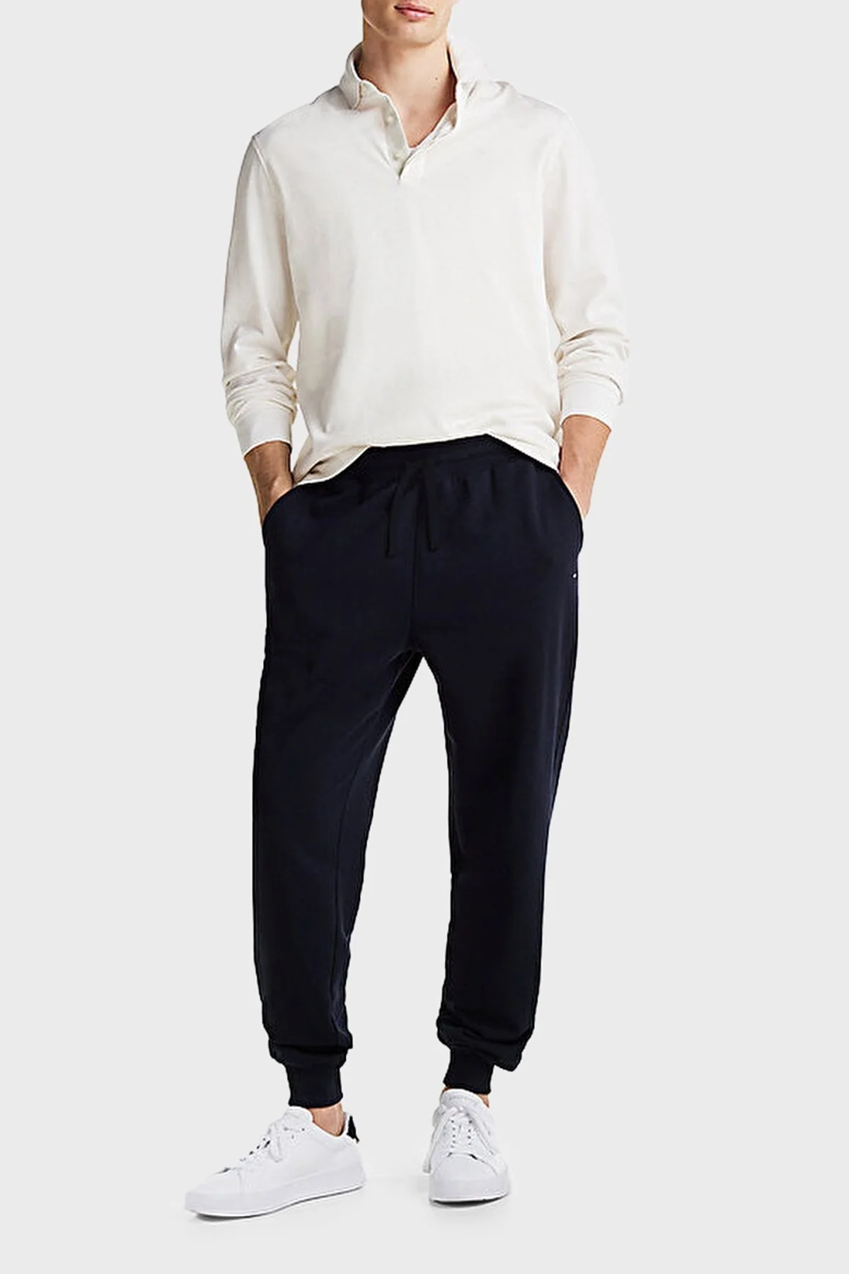 Tommy Hilfiger Regular Fit Normal Bel Ribanalı Paça Jogger Erkek Pantolon MW0MW37236 DW5 LACİVERT - 6