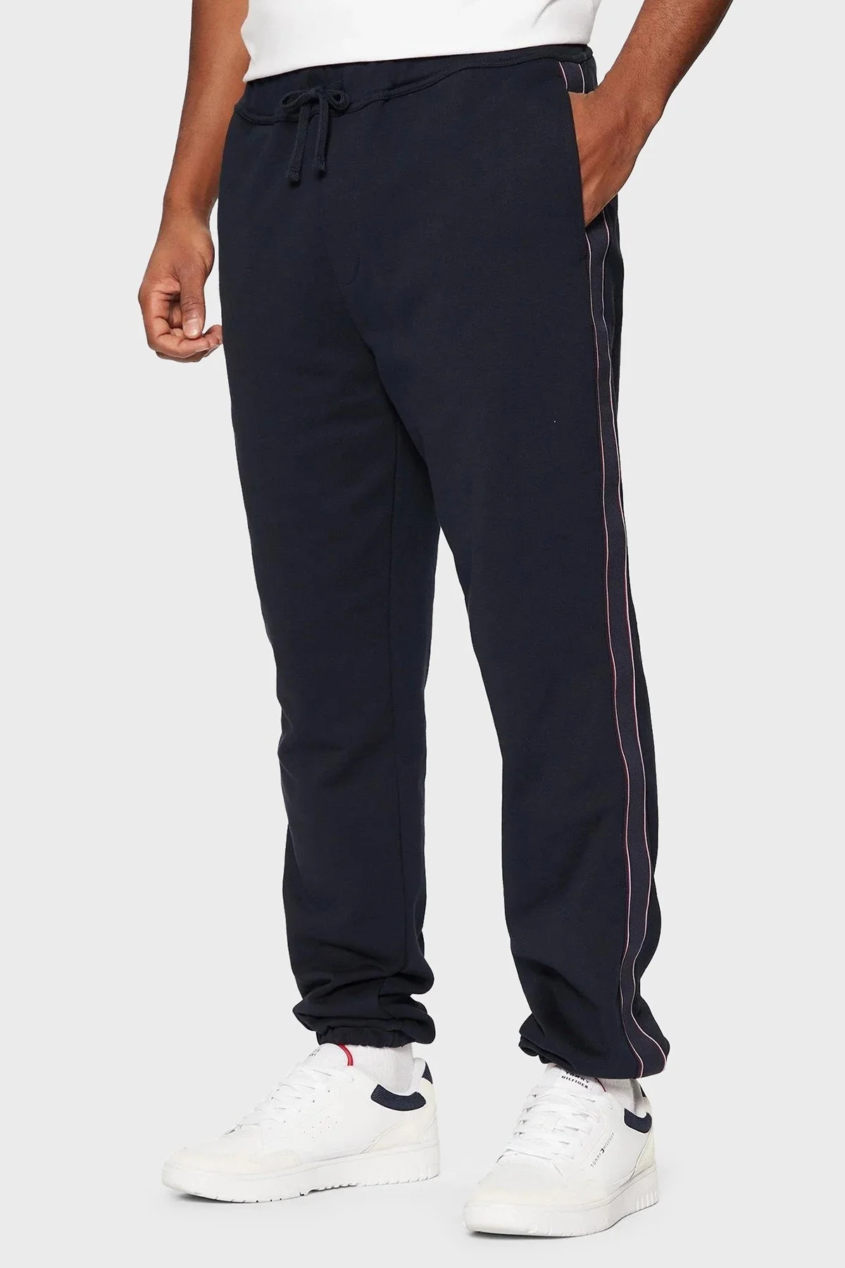 Tommy Hilfiger Regular Fit Normal Bel Ribanalı Paça Jogger Erkek Pantolon MW0MW37477 DW5 LACİVERT - 6