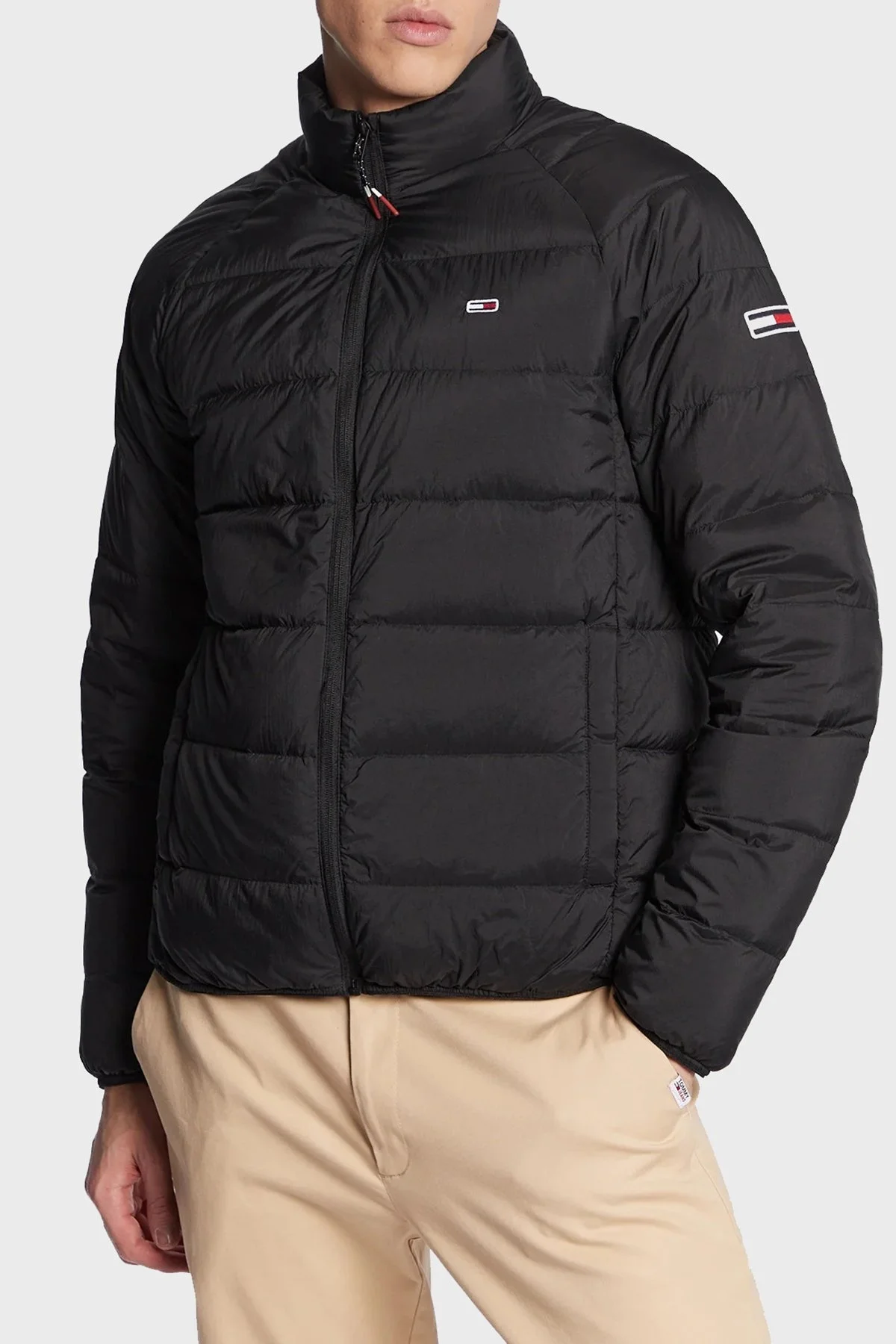 Tommy Hilfiger Regular Fit Ördek Tüyü Dolgulu Dik Yaka Şişme Erkek Mont DM0DM15385 BDS SİYAH - 1