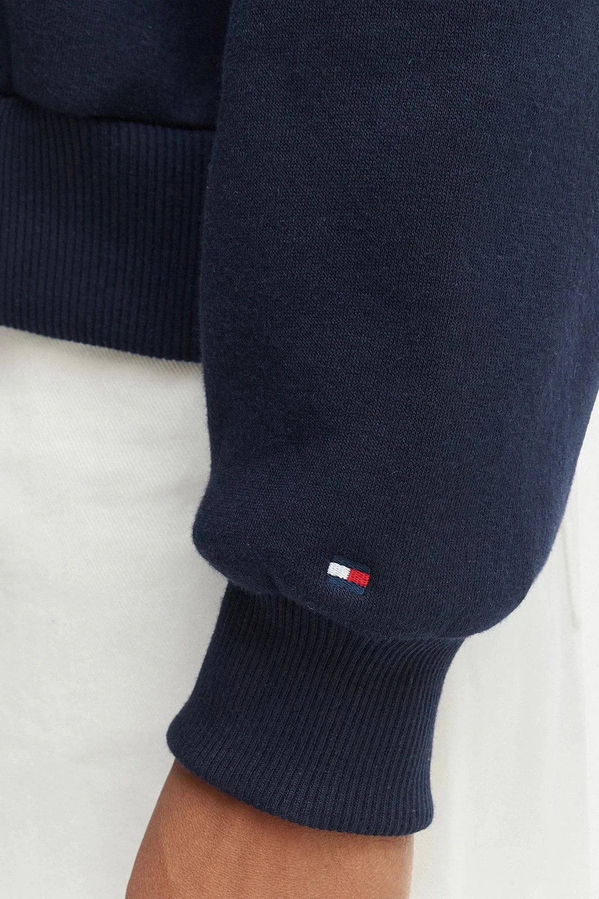 Tommy Hilfiger Regular Fit Pamuklu Bisiklet Yaka Kadın Sweat WW0WW47831 C1G Lacivert - 4