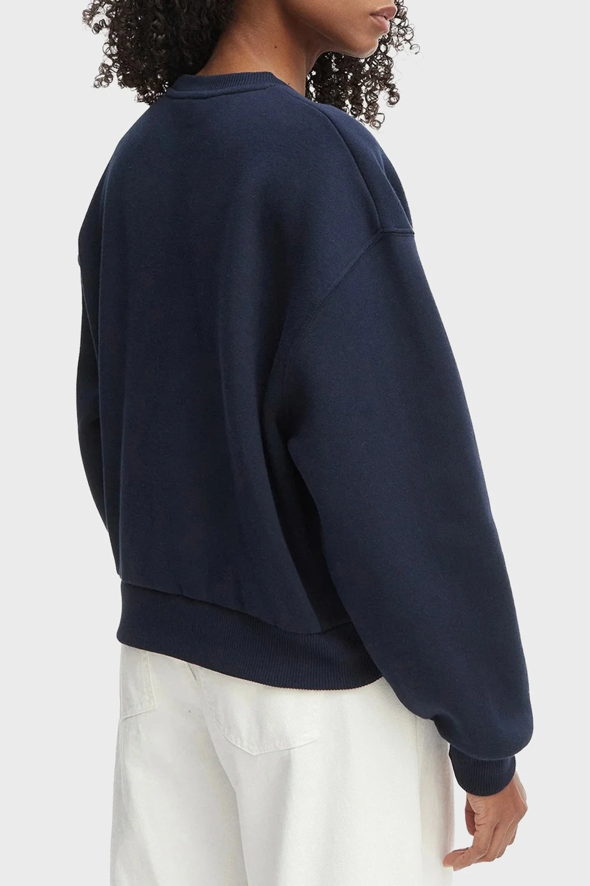 Tommy Hilfiger Regular Fit Pamuklu Bisiklet Yaka Kadın Sweat WW0WW47831 C1G Lacivert - 5