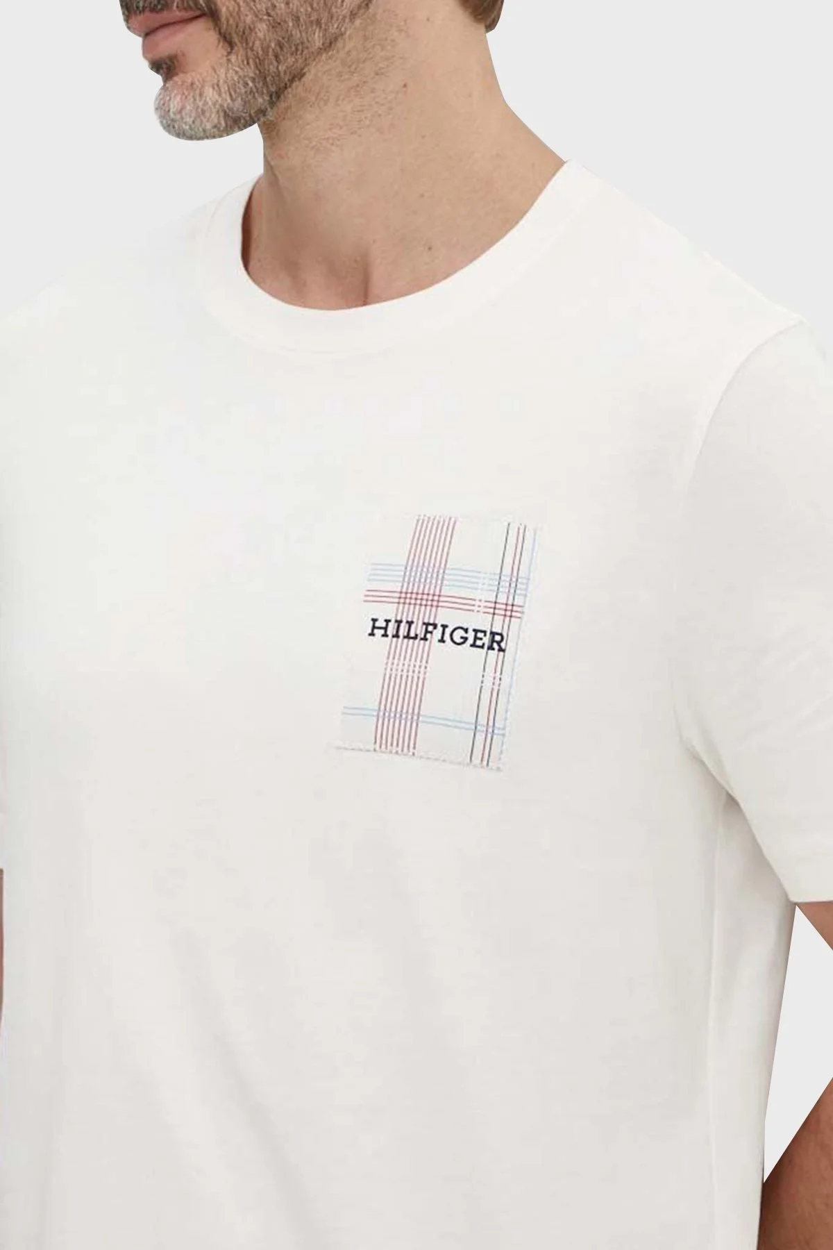 Tommy Hilfiger Regular Fit Pamuklu Erkek T Shirt MW0MW35459 YBH BEYAZ - 4