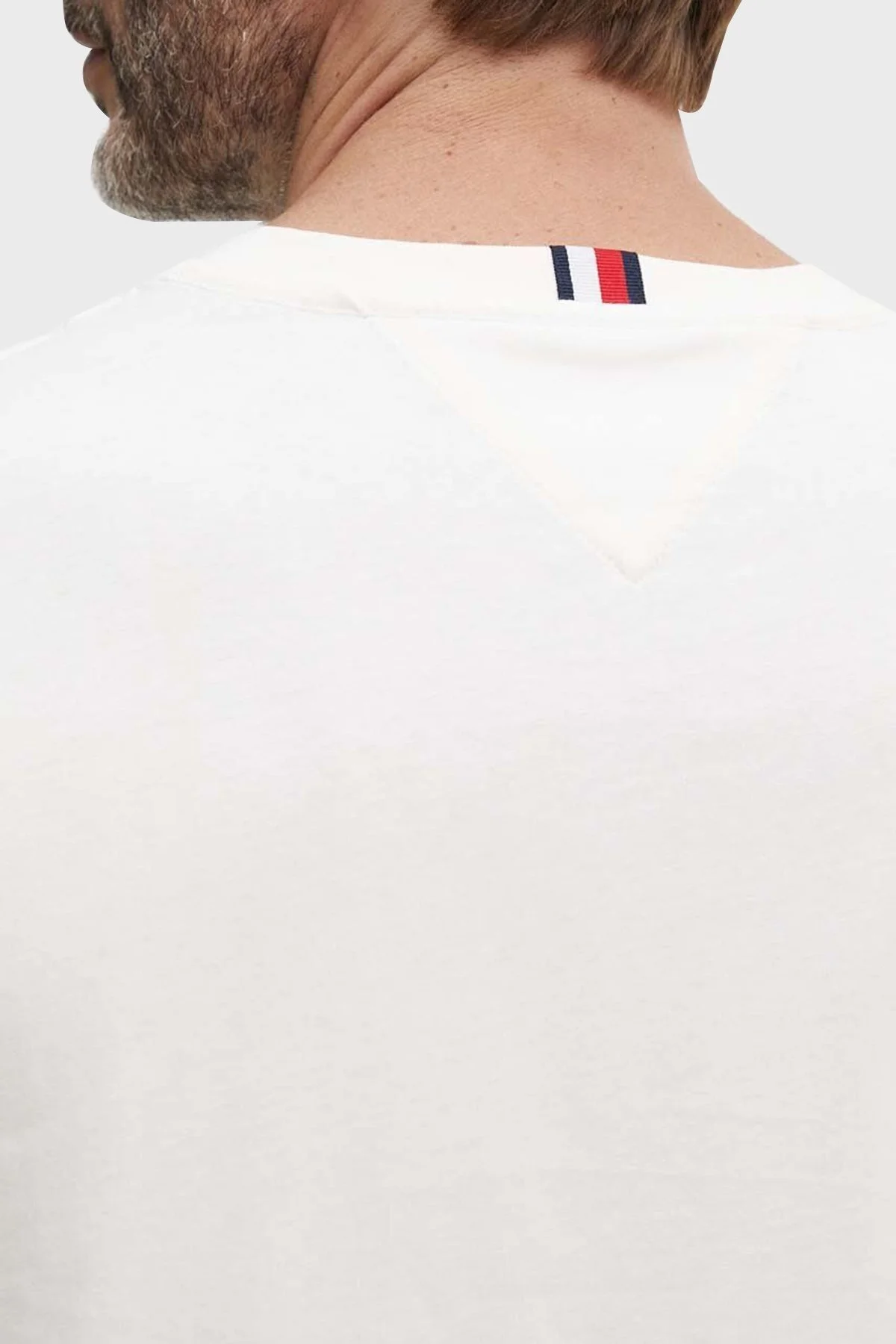 Tommy Hilfiger Regular Fit Pamuklu Erkek T Shirt MW0MW35459 YBH BEYAZ - 5