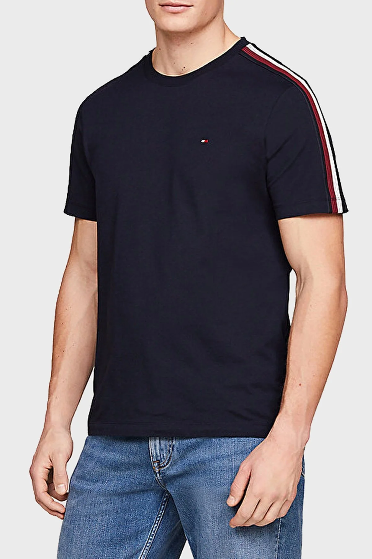 Tommy Hilfiger Regular Fit Pamuklu Erkek T Shirt MW0MW36207 DW5 LACİVERT - 1