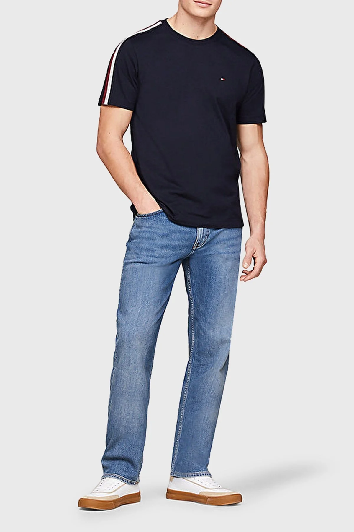 Tommy Hilfiger Regular Fit Pamuklu Erkek T Shirt MW0MW36207 DW5 LACİVERT - 2