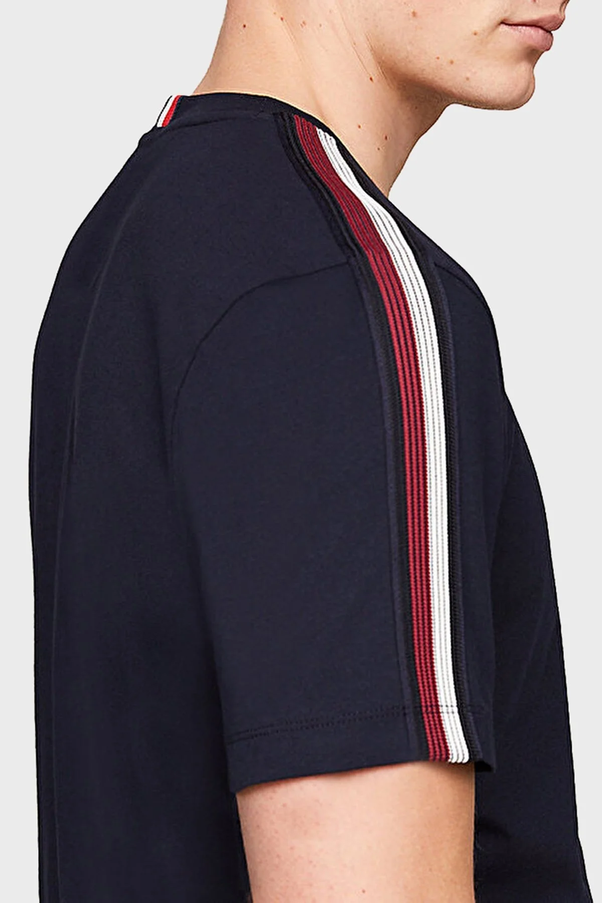 Tommy Hilfiger Regular Fit Pamuklu Erkek T Shirt MW0MW36207 DW5 LACİVERT - 4